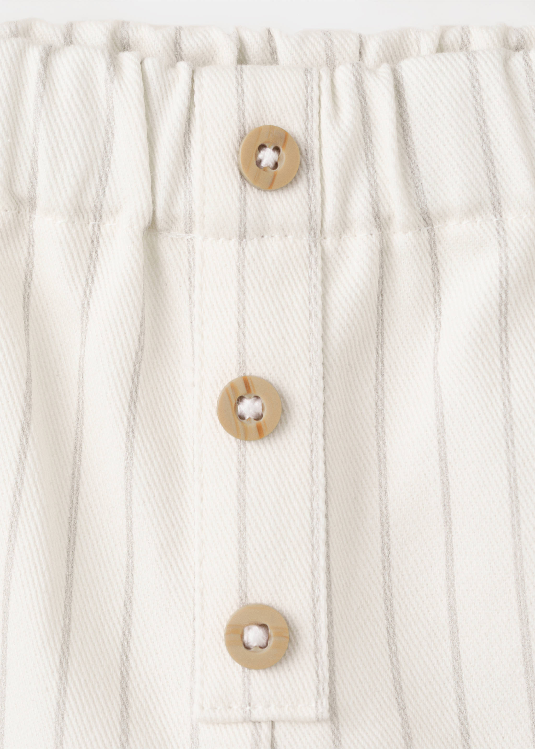 Pantalons cotó ratlles - Detall de l'article 8, Blanc trencat. Ref: 27074436-00.