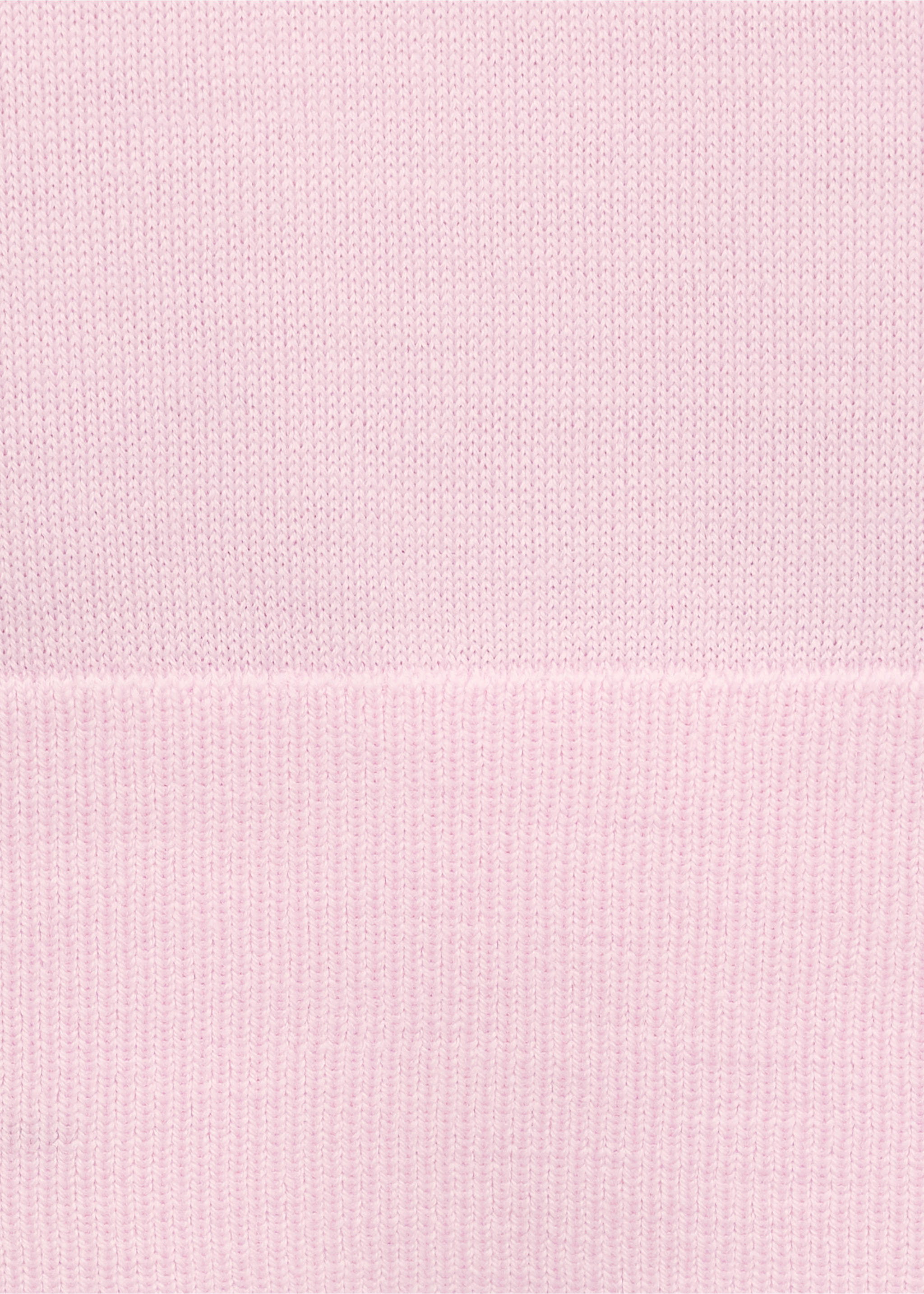Fitted top in 100% wool - Details of the article 0, Pink. Ref: 27074440-00.