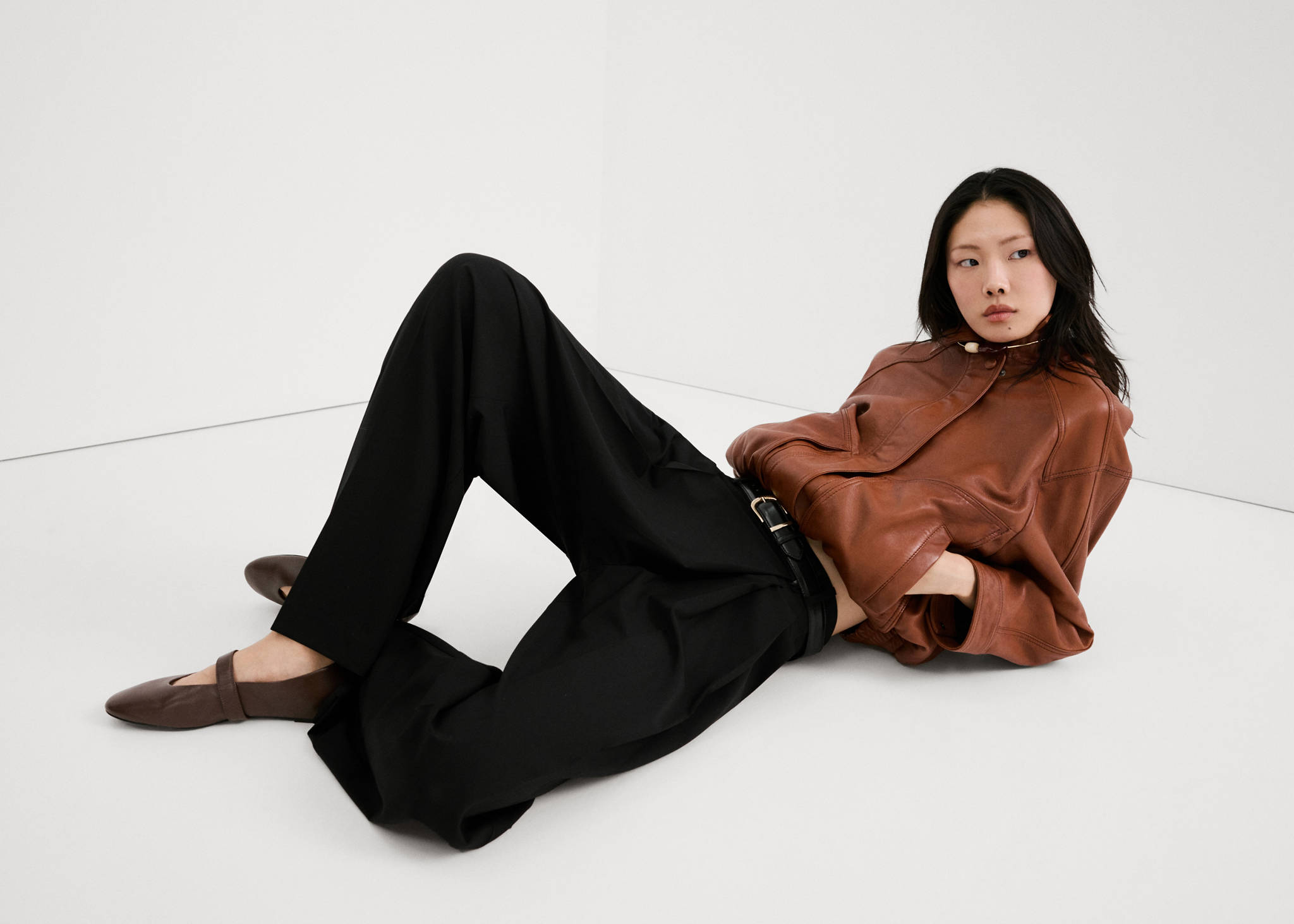Asymmetric wrap trousers - Panoramic plane