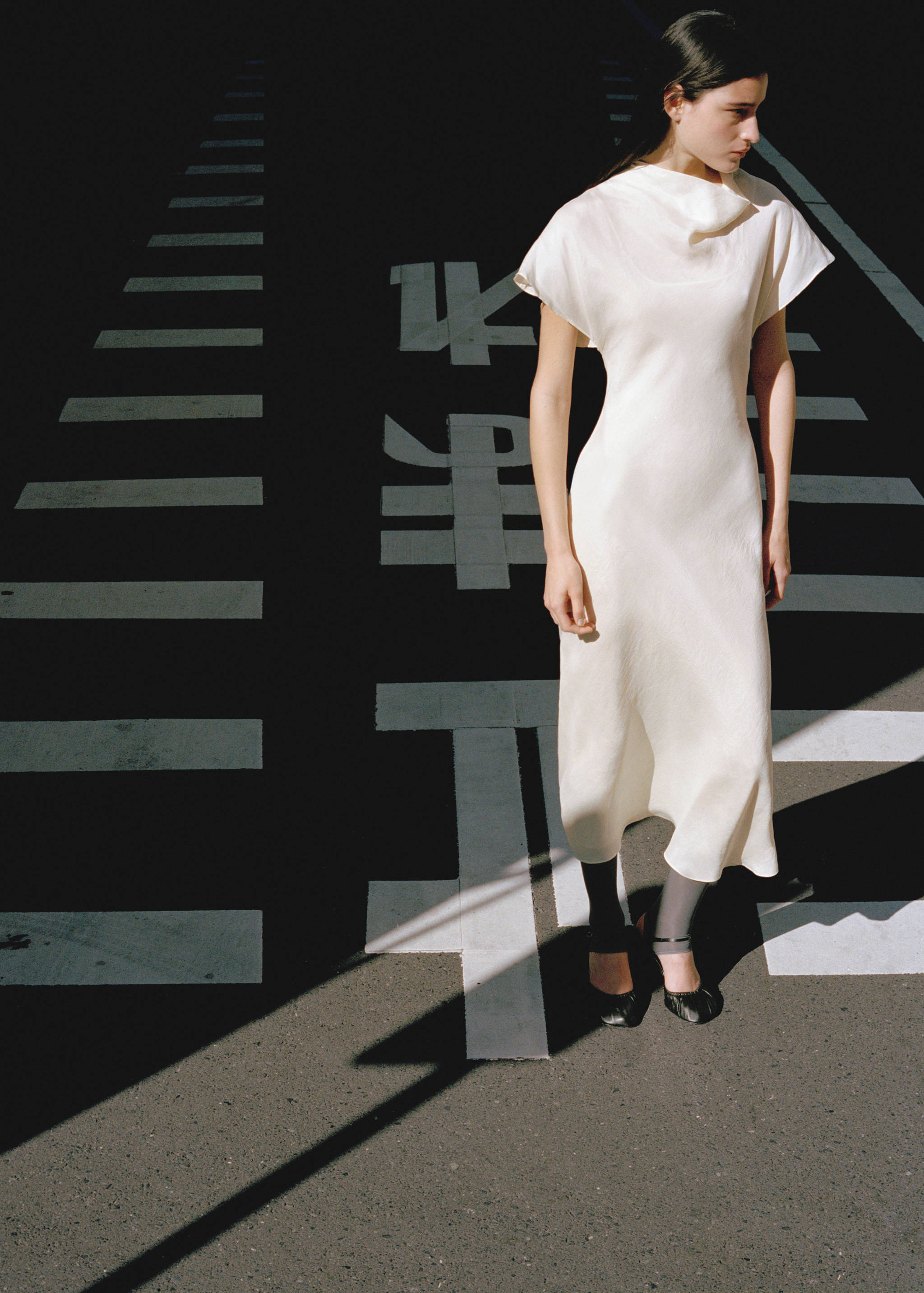 Robe lyocell combinée foulard - Plan général