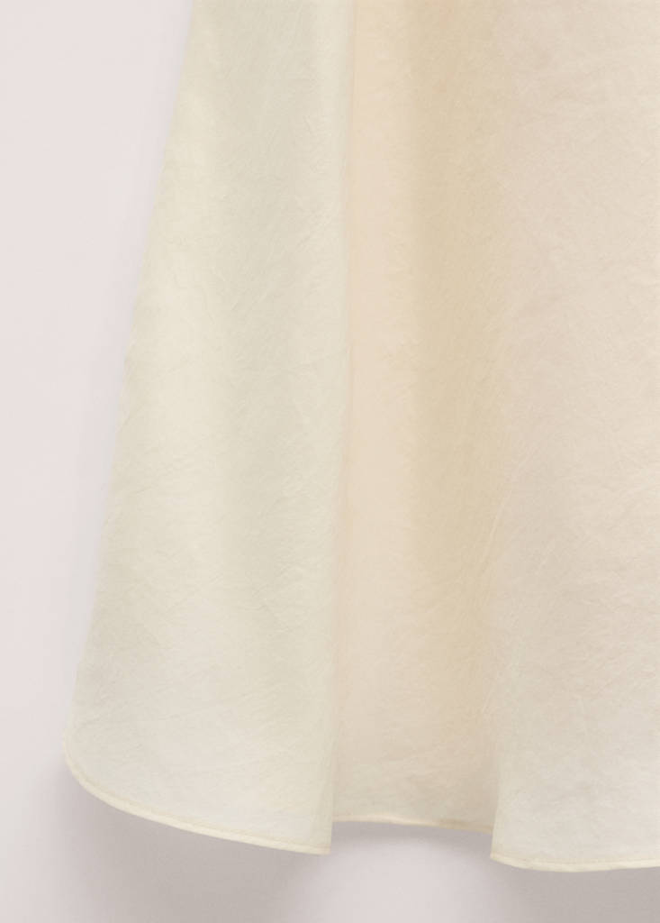 Lyocell dress with scarf detail — Ecru