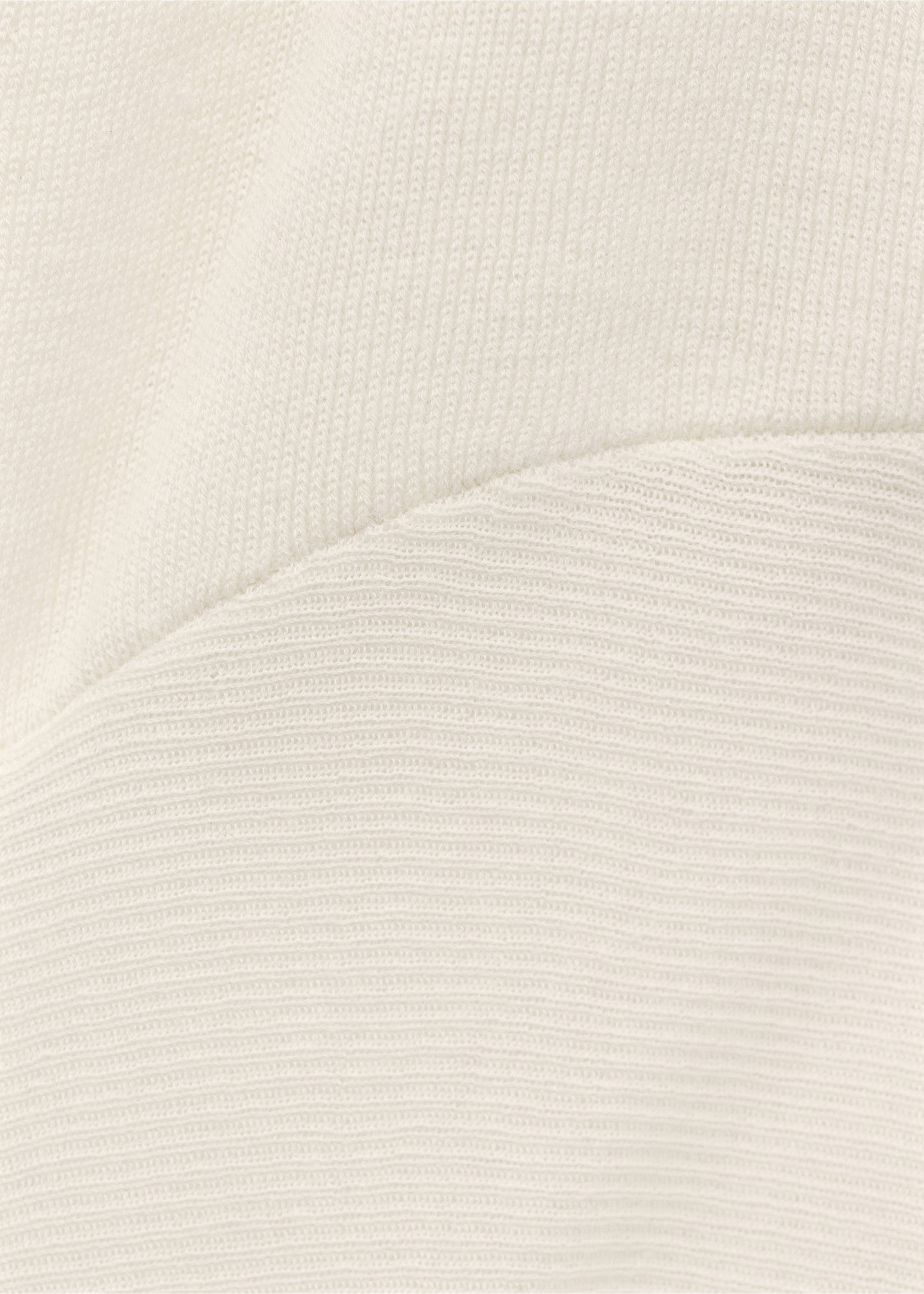 Wrap waist wool top - Details of the article 0, Ecru. Ref: 27074449-00.