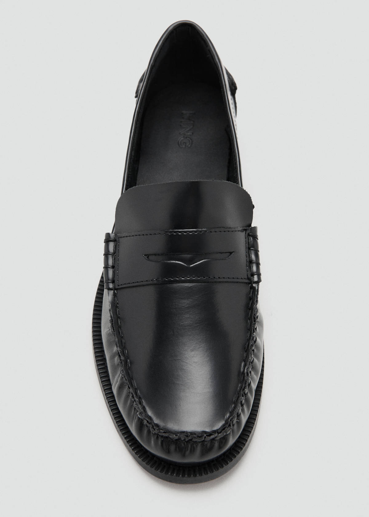 Leather loafers — Black