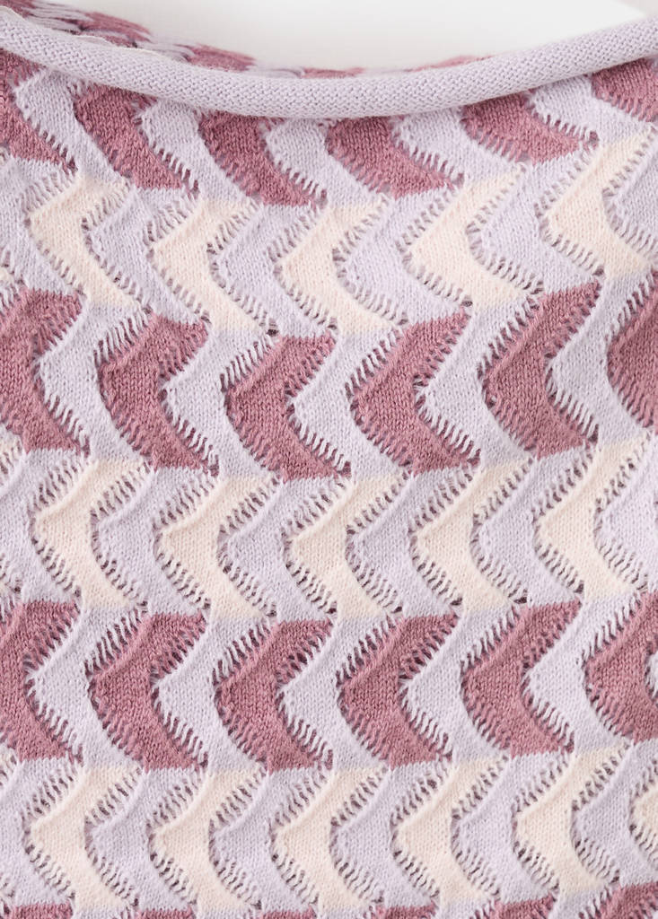 Mixed colour knitted top — Pink