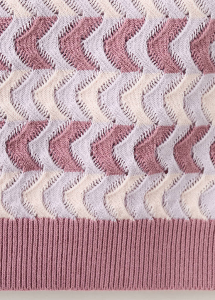 Mixed colour knitted top — Pink