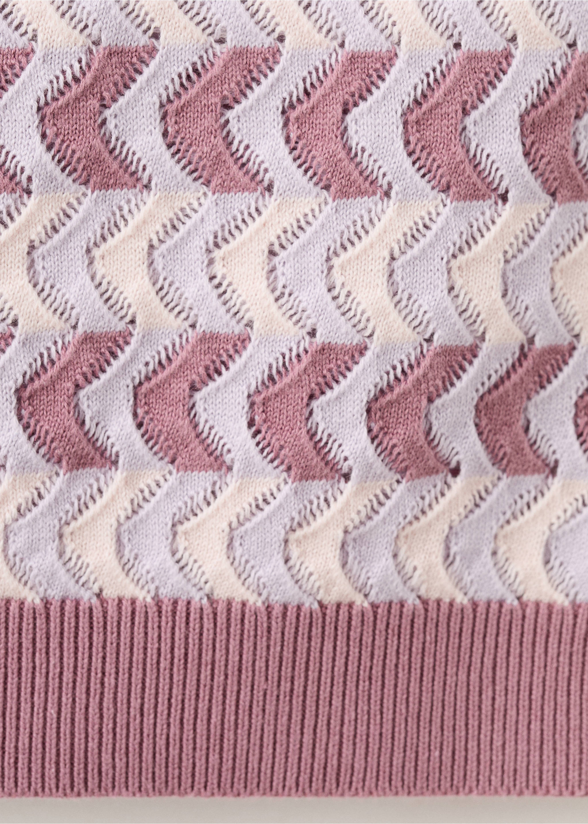 Трикотажный топ в комбинированных цветах - Деталь изделия 0, Розовый. Ref: 27074771-00.