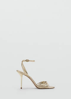 Heeled sandals with straps — Gold 1