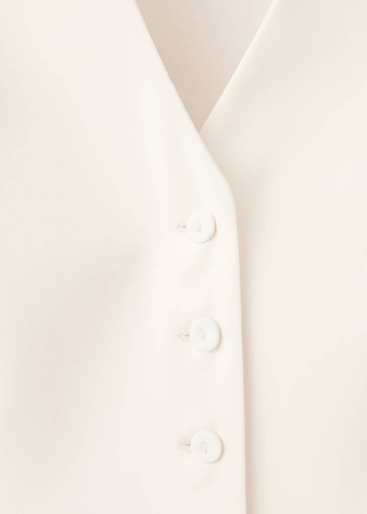 Peplum top with halter neck — Vanilla