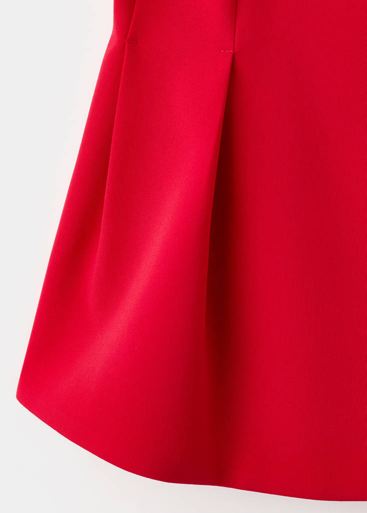 Peplum top with halter neck — Red
