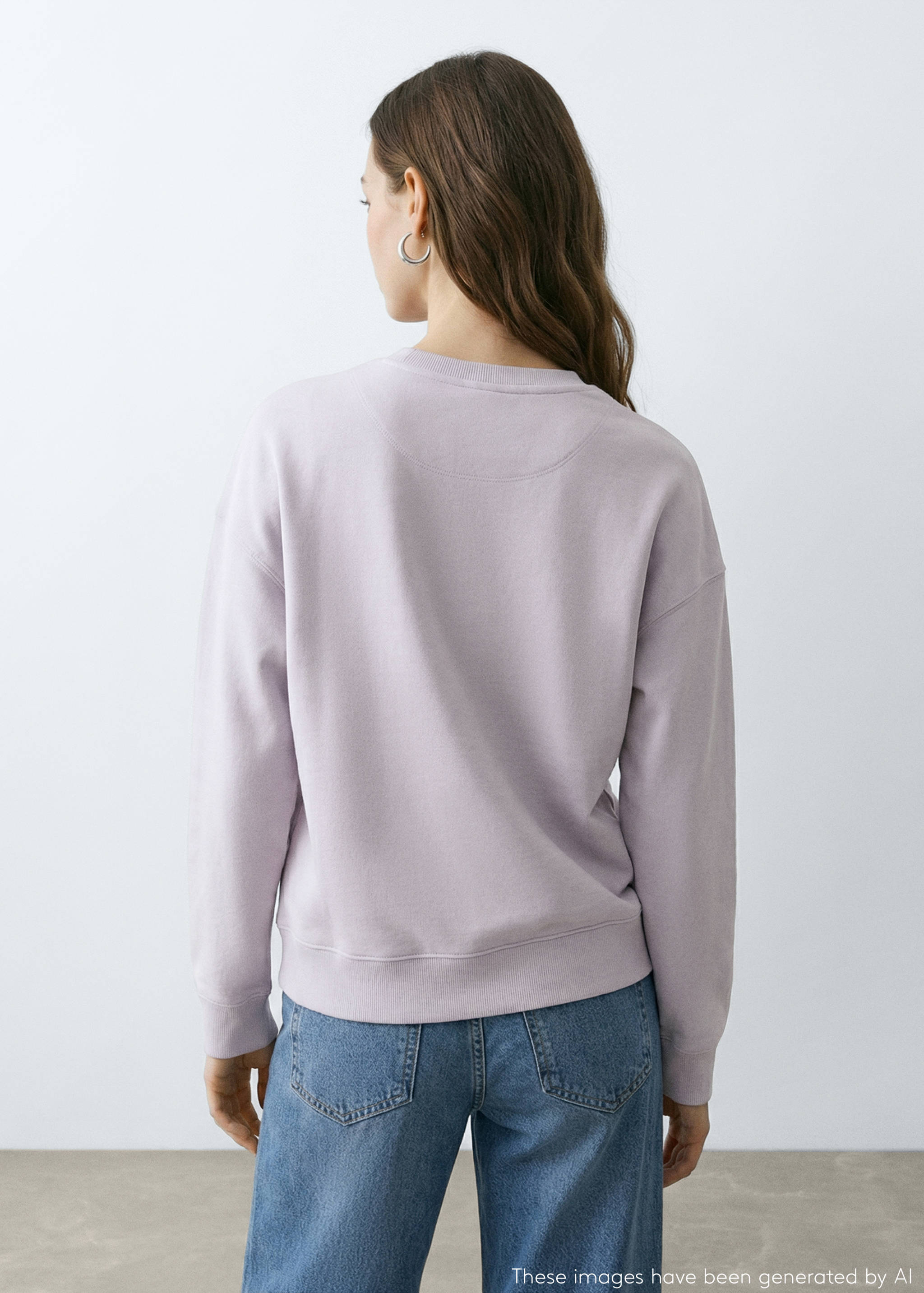 Cotton sweatshirt with text - Reverse of the article