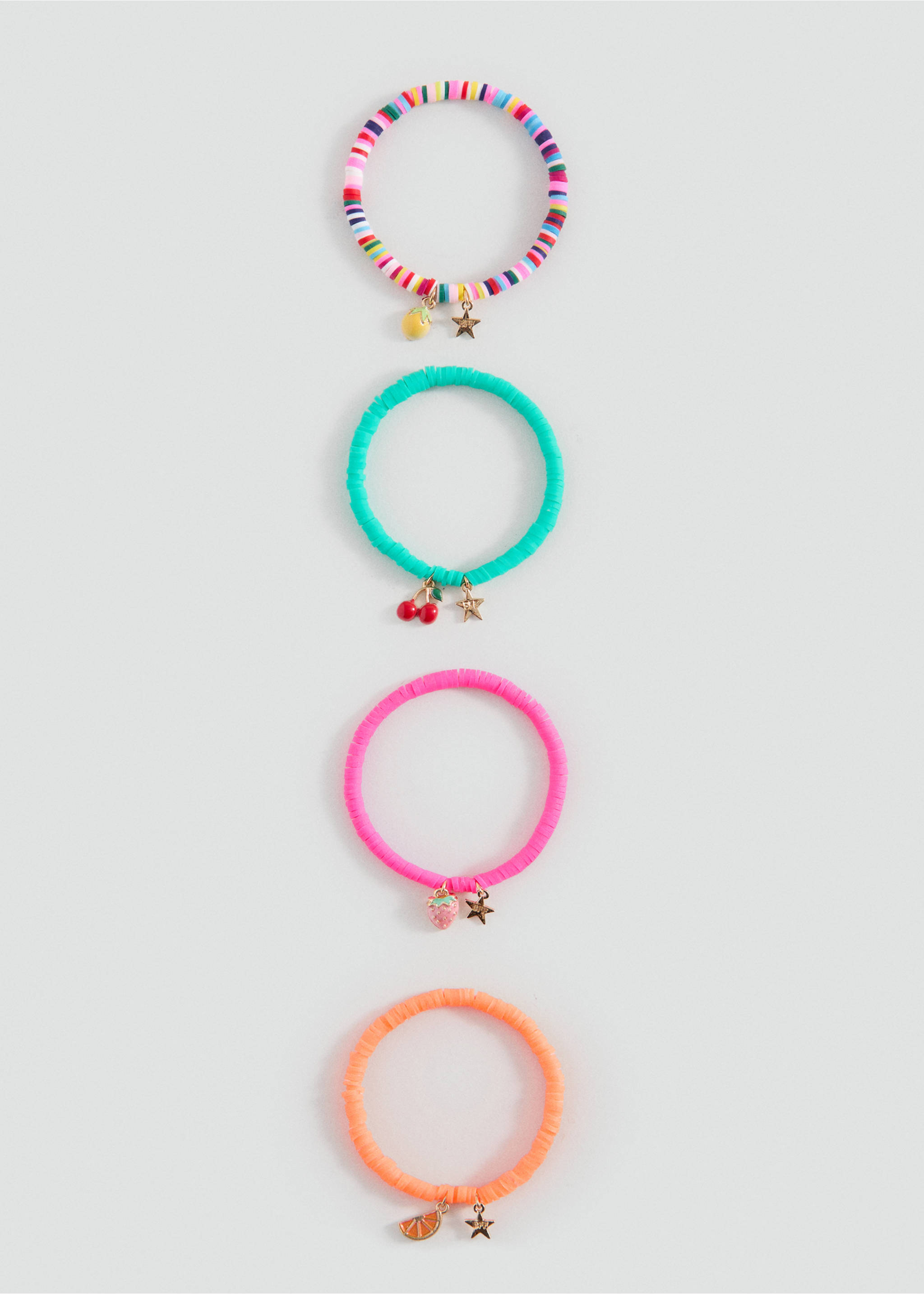 Pack of 4 bracelets - Article without model, Neon Pink. Ref: 27074778-00.
