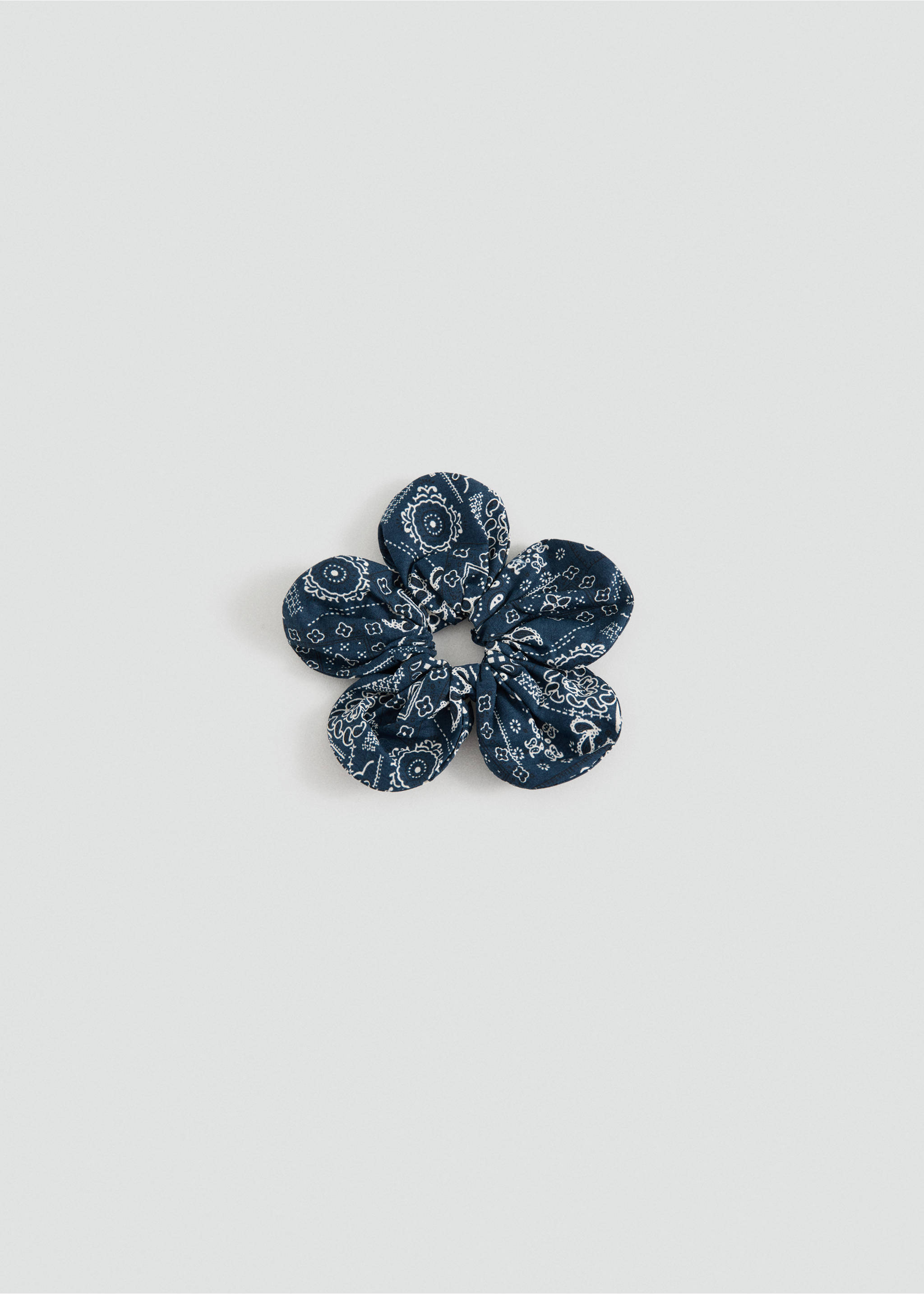 Printed scrunchie - Article without model, Navy. Ref: 27074781-00.