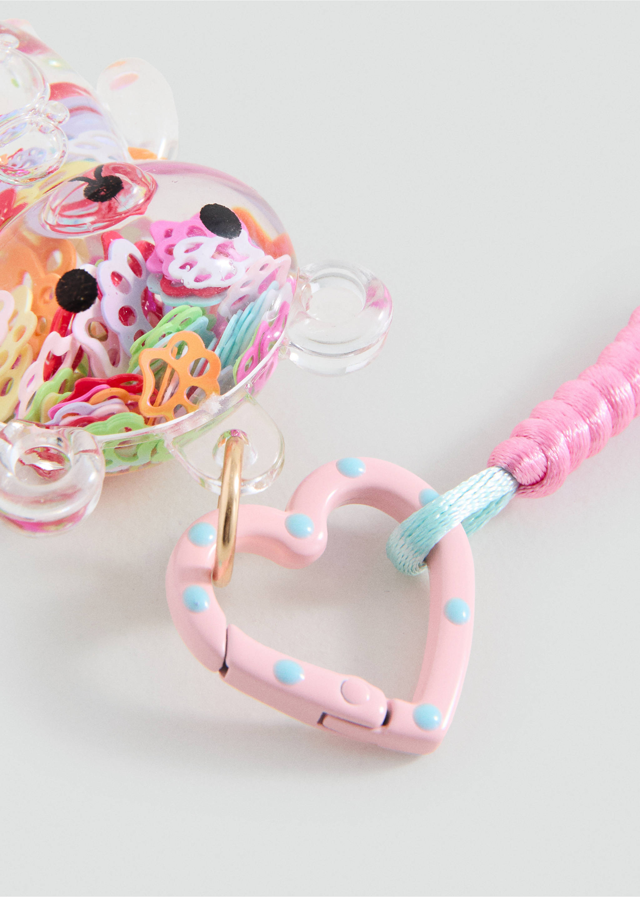 Llavero oso - Plano medio, Rosa. Ref: 27074782-00.