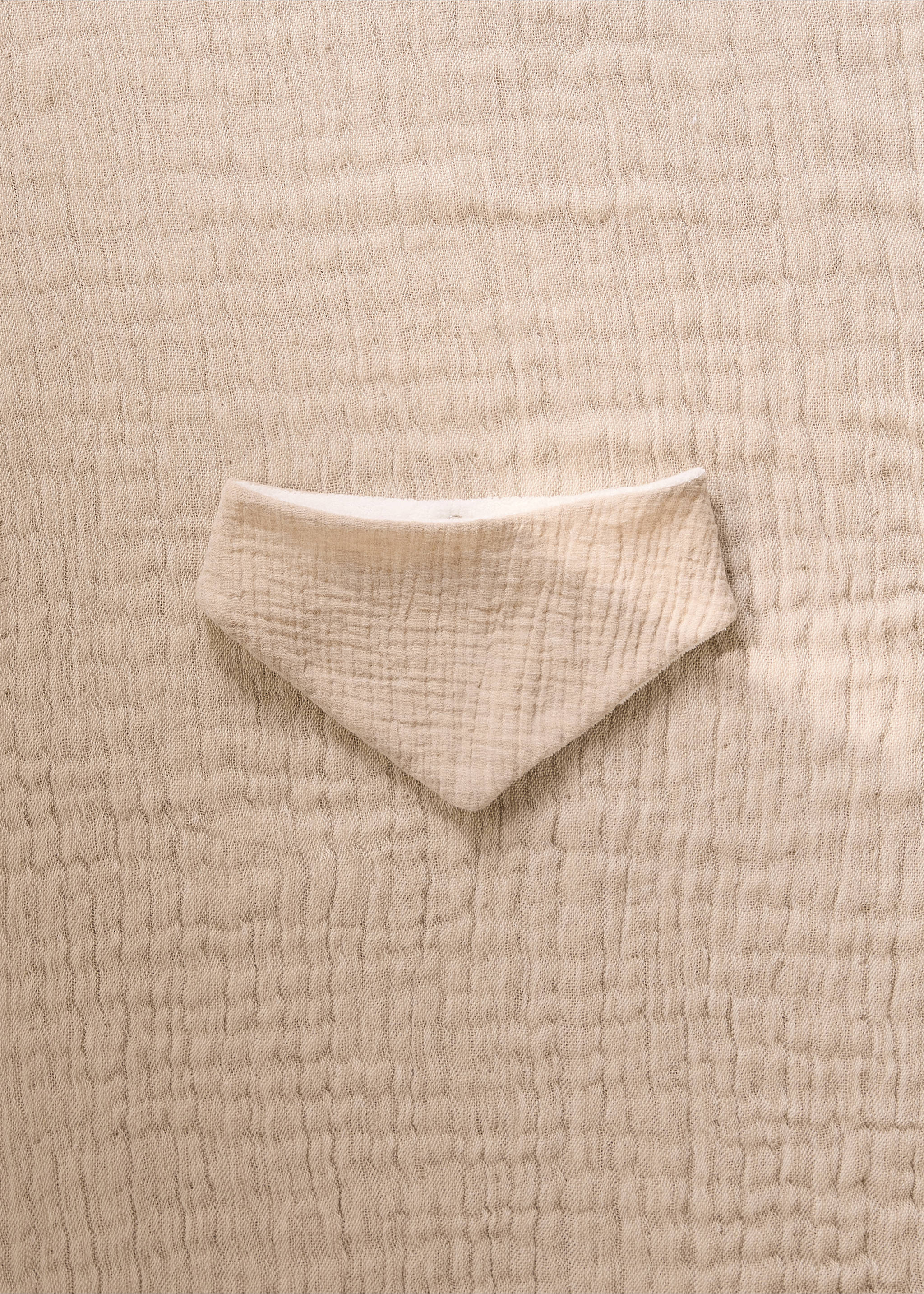 Cotton gauze bib - General plane, Beige. Ref: 27074787-00.