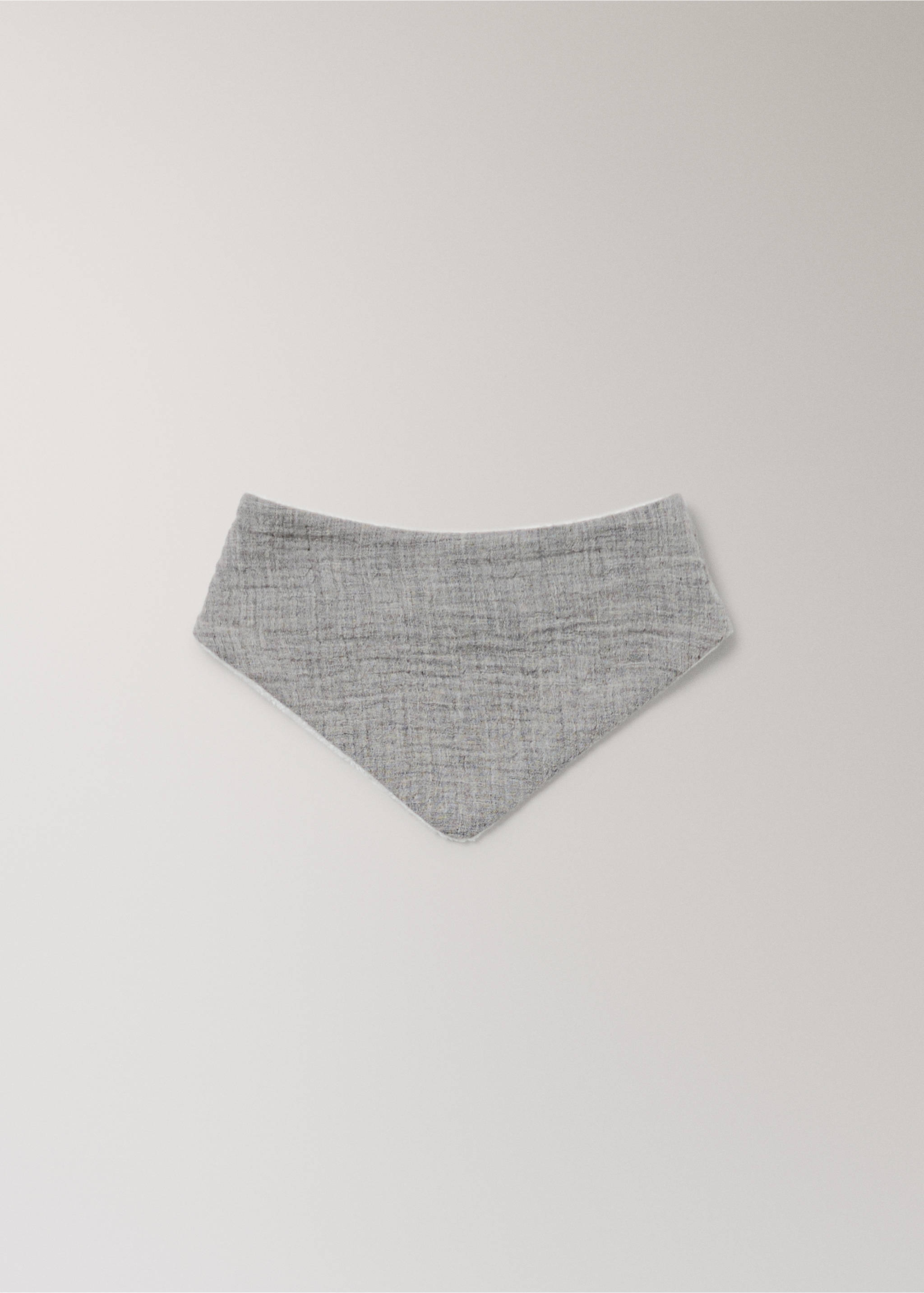 Cotton gauze bib - Article without model, Grey. Ref: 27074787-00.