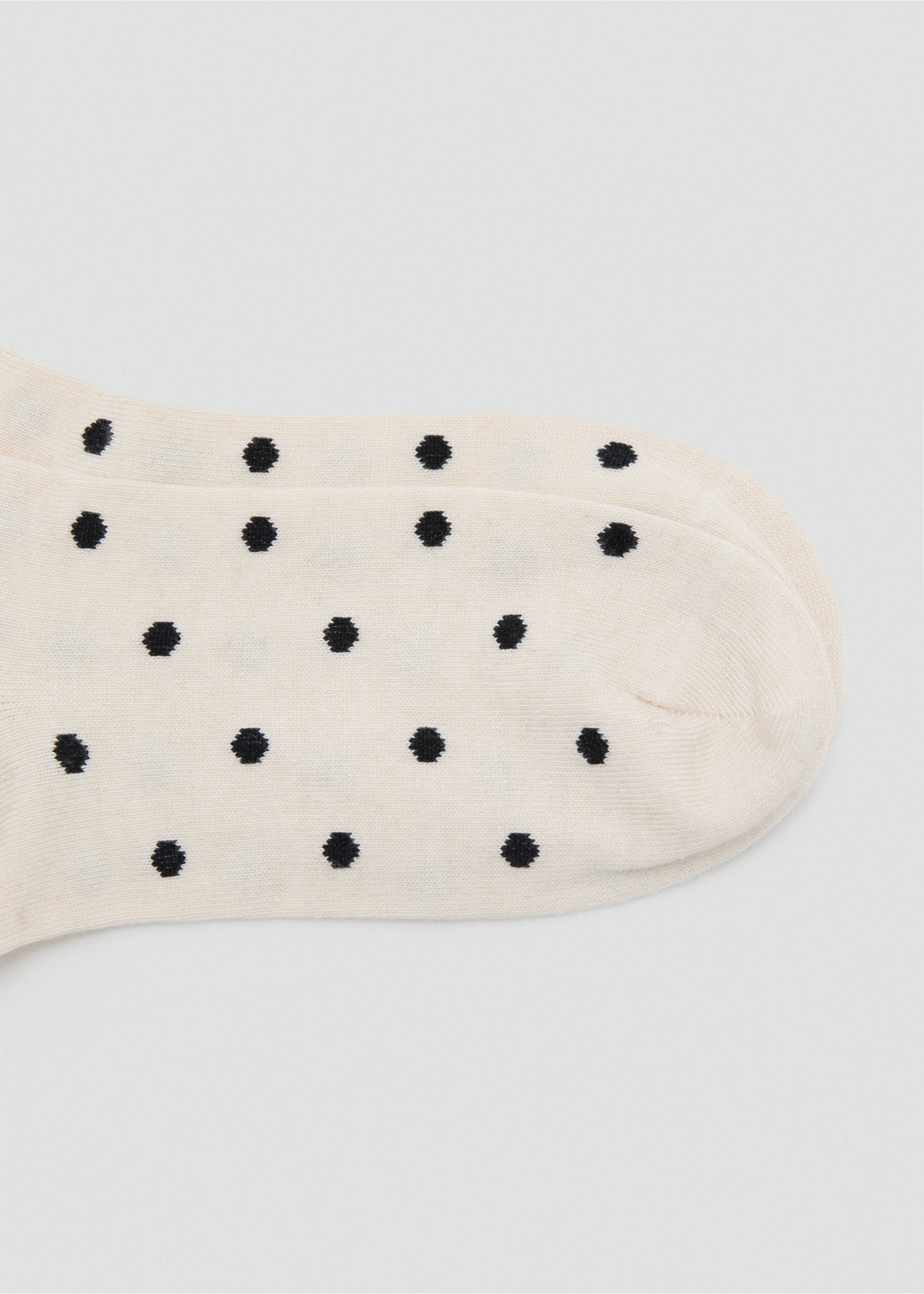 Polka dot socks - Details of the article 1, Ecru. Ref: 27074789-00.