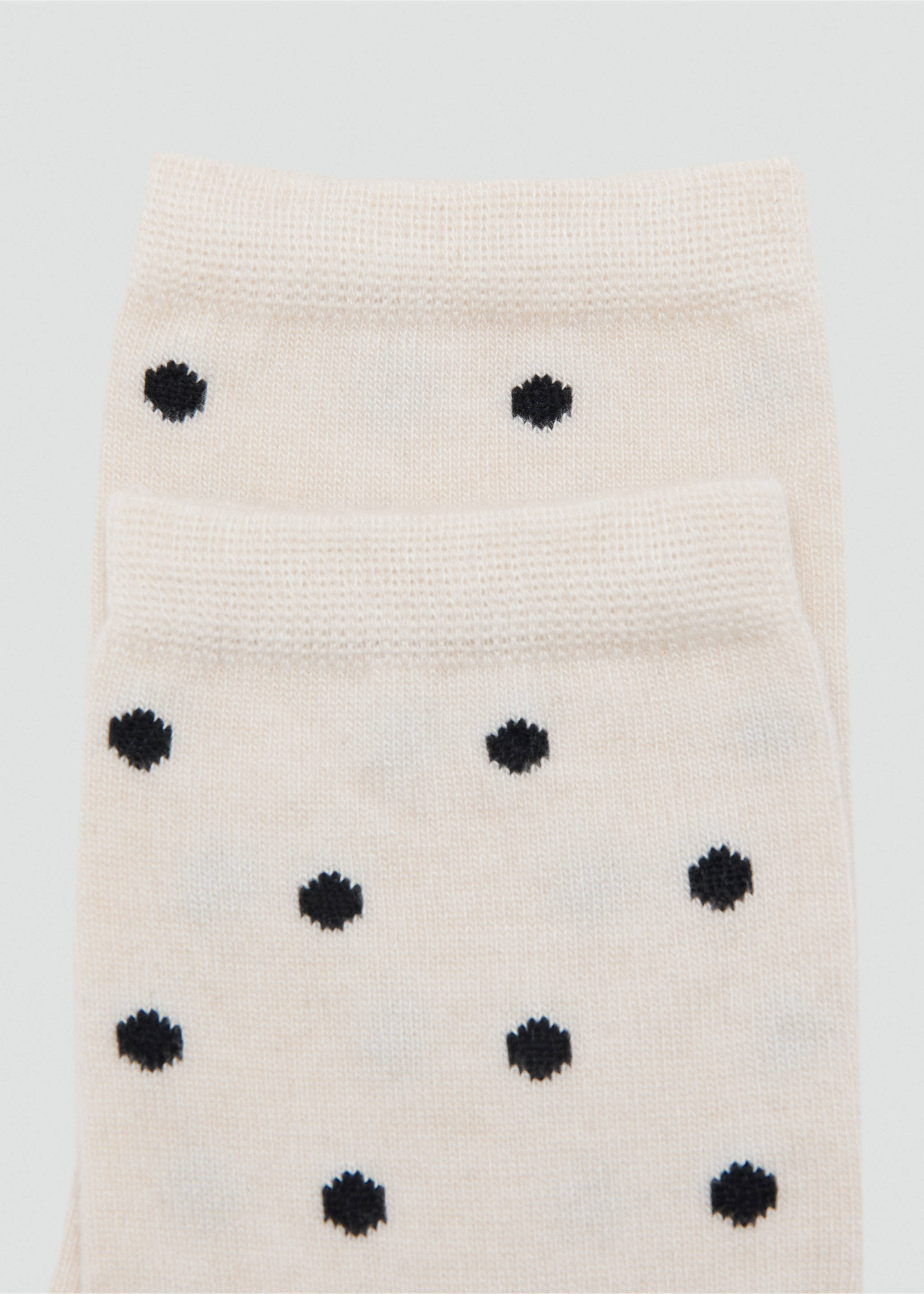 Polka dot socks - Medium plane, Ecru. Ref: 27074789-00.