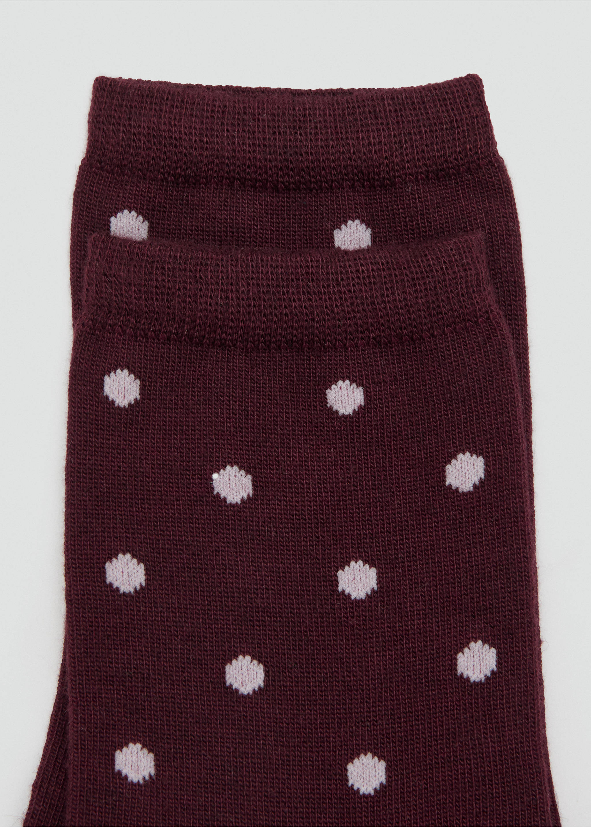 Polka dot socks - Medium plane, Burgundy. Ref: 27074789-00.