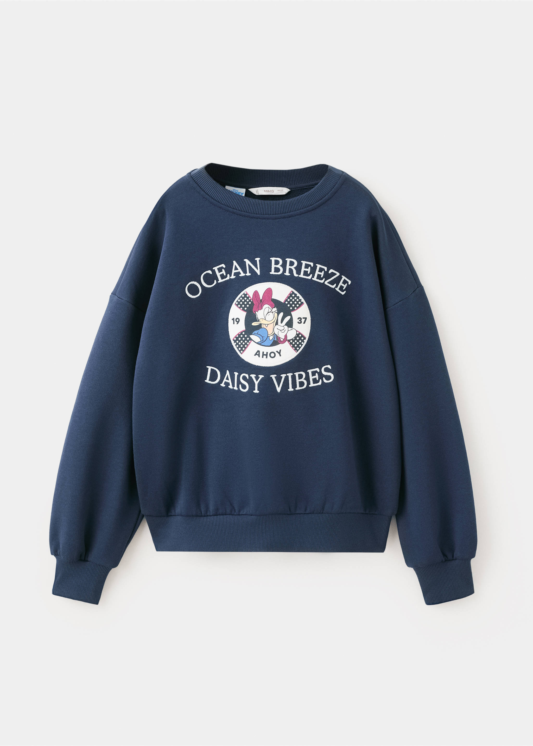 Daisy cotton sweatshirt - Article without model, Navy. Ref: 27075143-00.