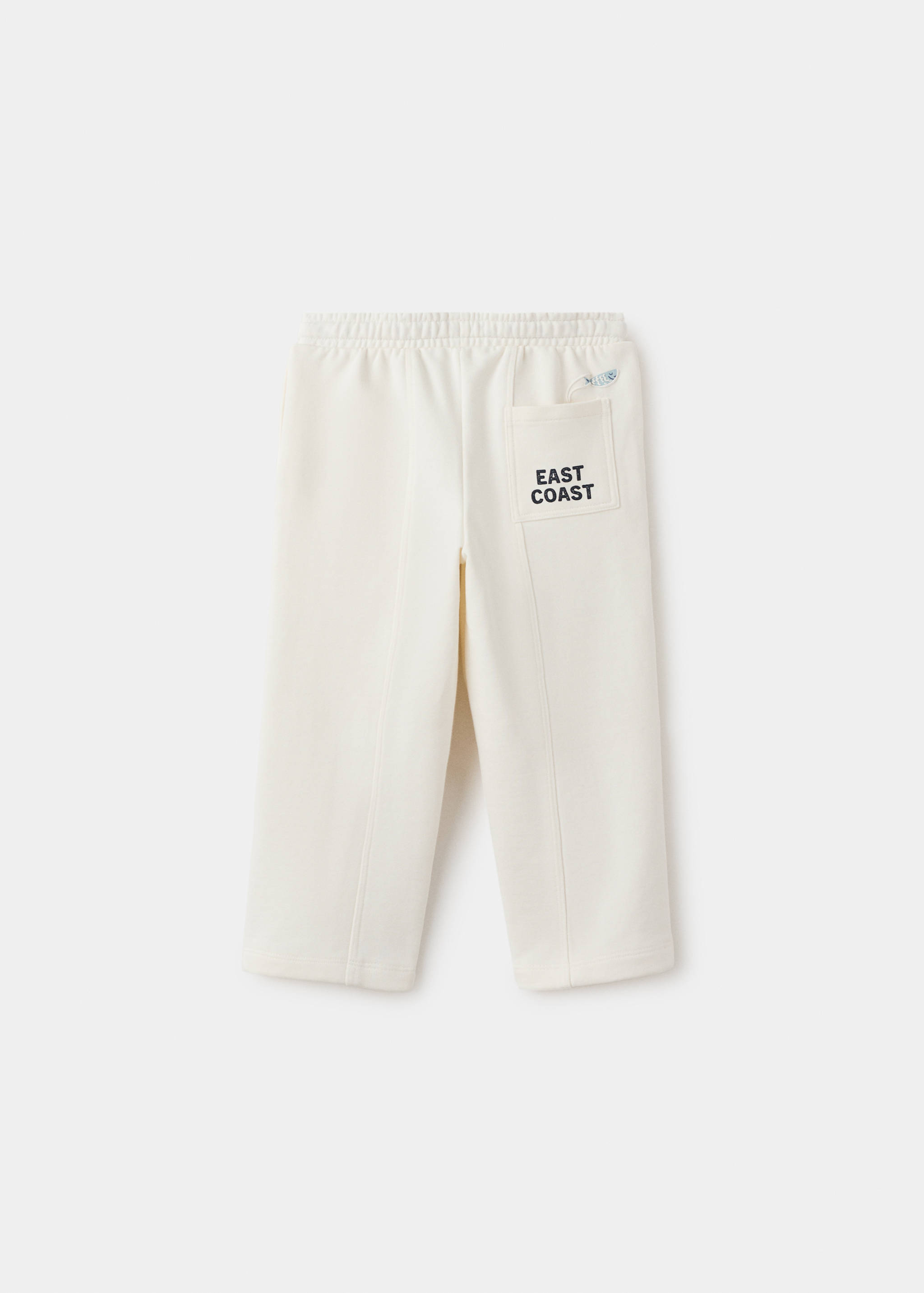 Drawstring cotton trousers - Reverse of the article