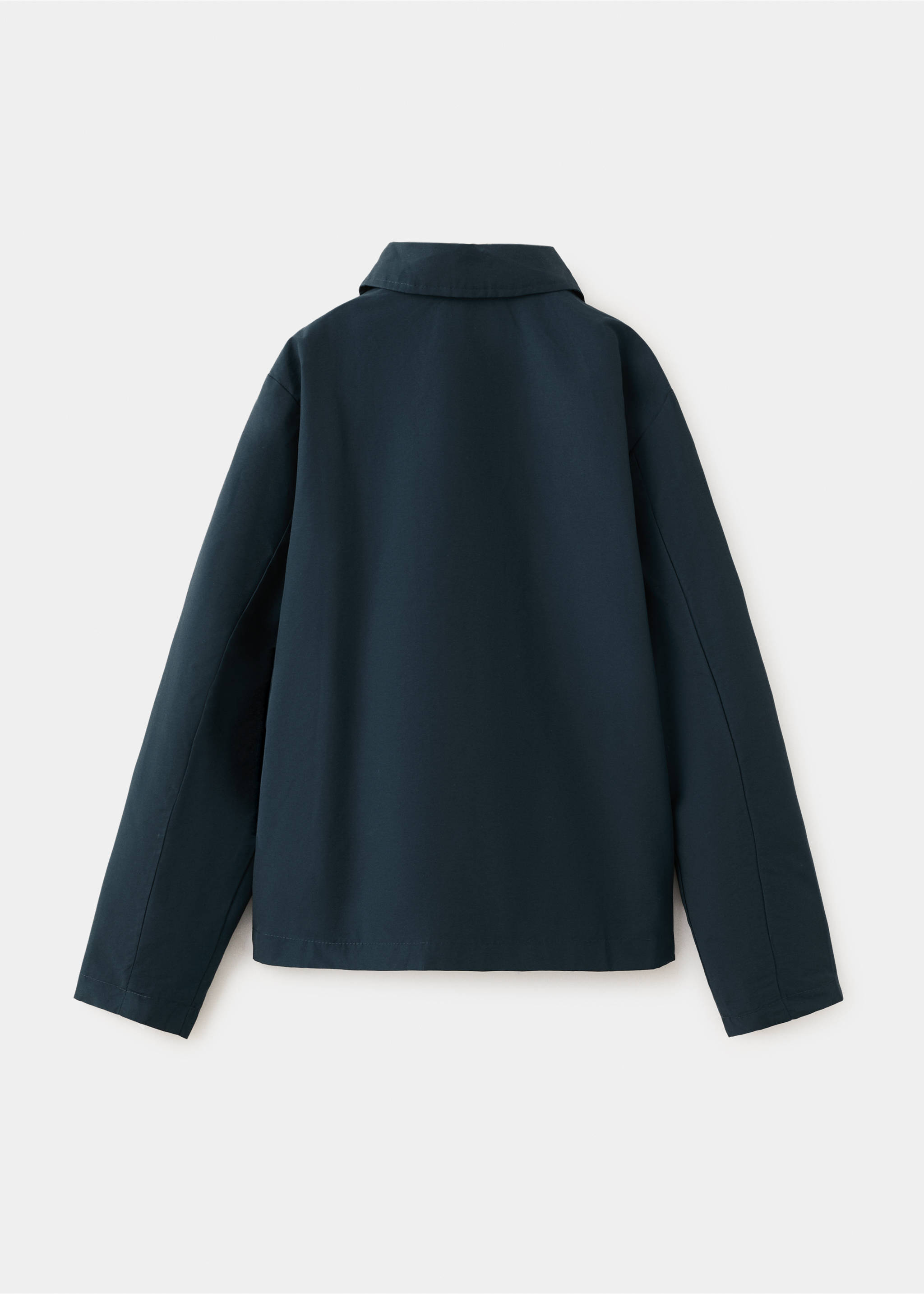 Chaqueta algodón cuello camisero - Reverso del artículo, Azul marino. Ref: 27075146-00.