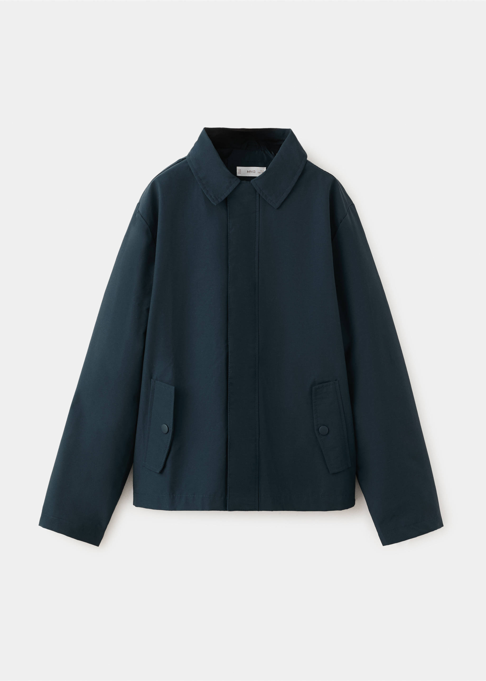 Cotton jacket with shirt collar - Article without model, Navy. Ref: 27075146-00.