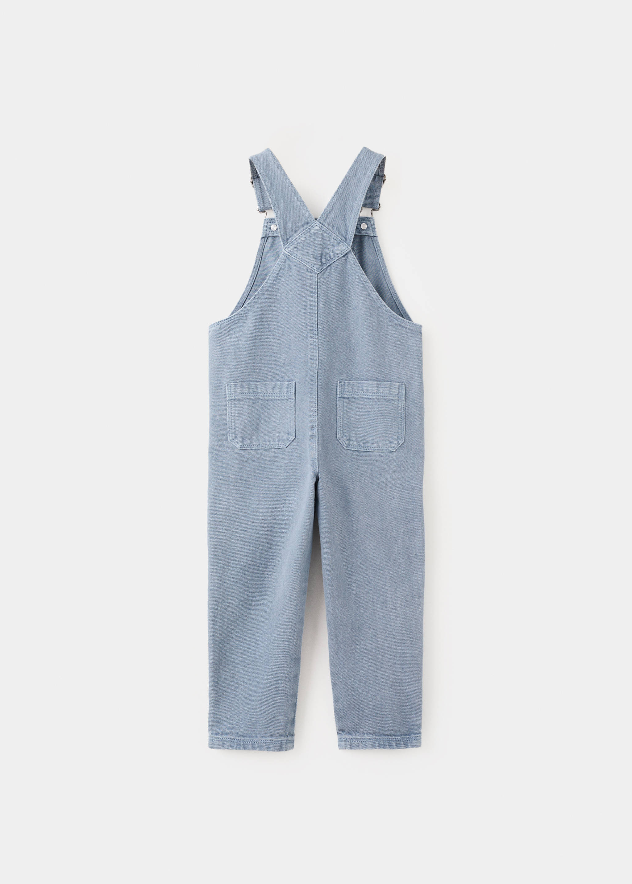 Long denim overalls with pocket - Reverse of the article