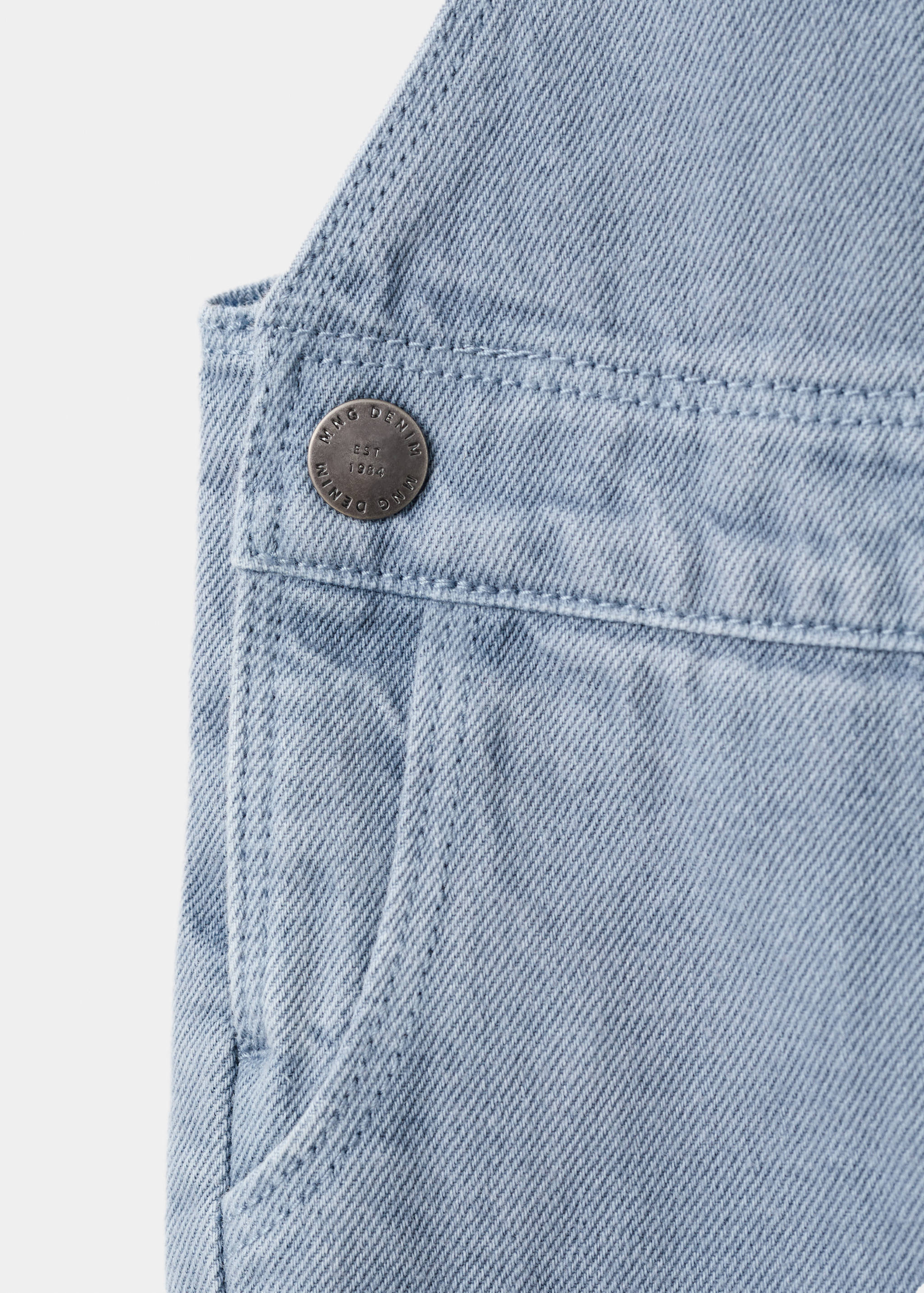 Long denim overalls with pocket - Details of the article 0