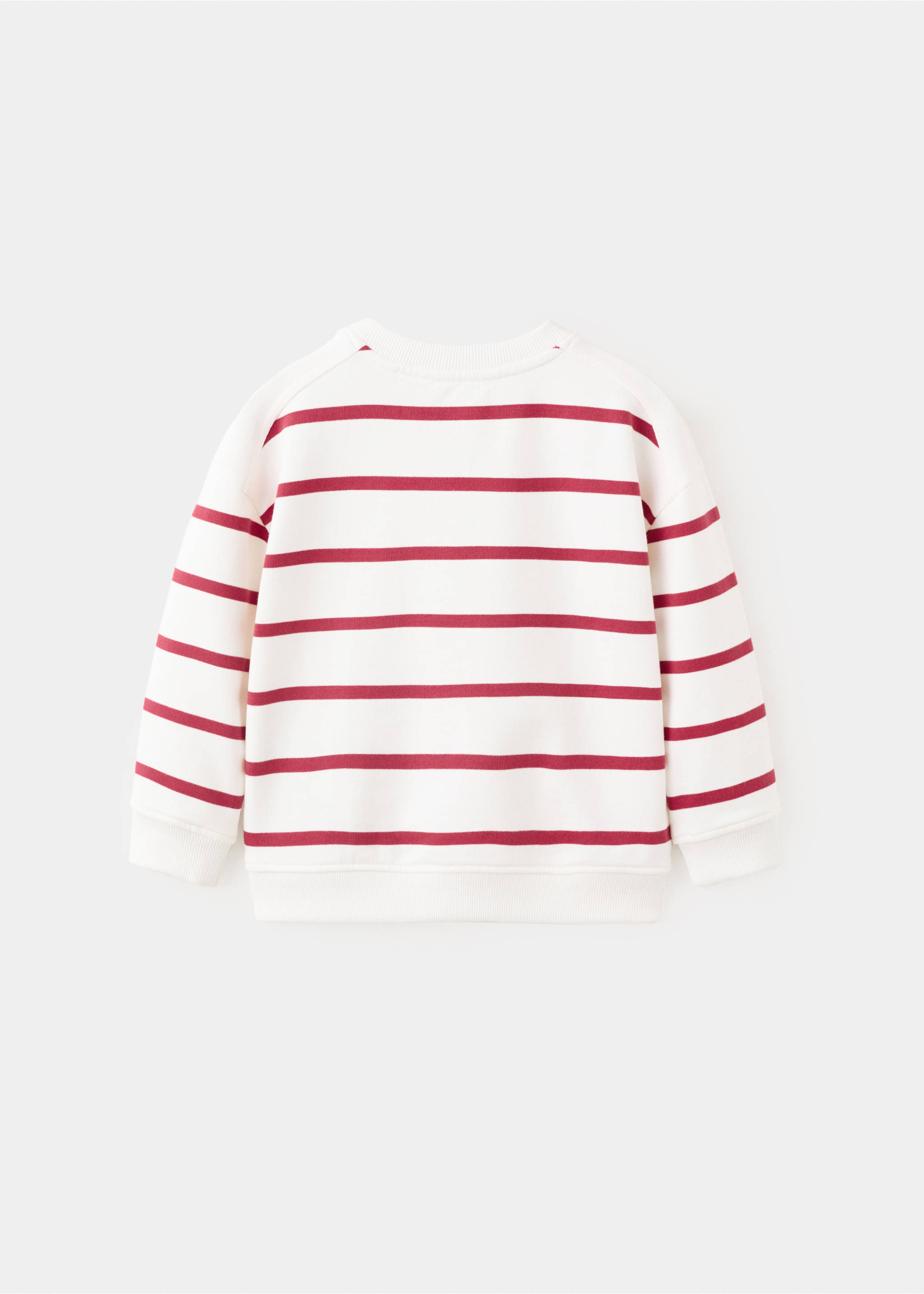 Pocket stripes sweatshirt - Reverse of the article, Red. Ref: 27075152-00.