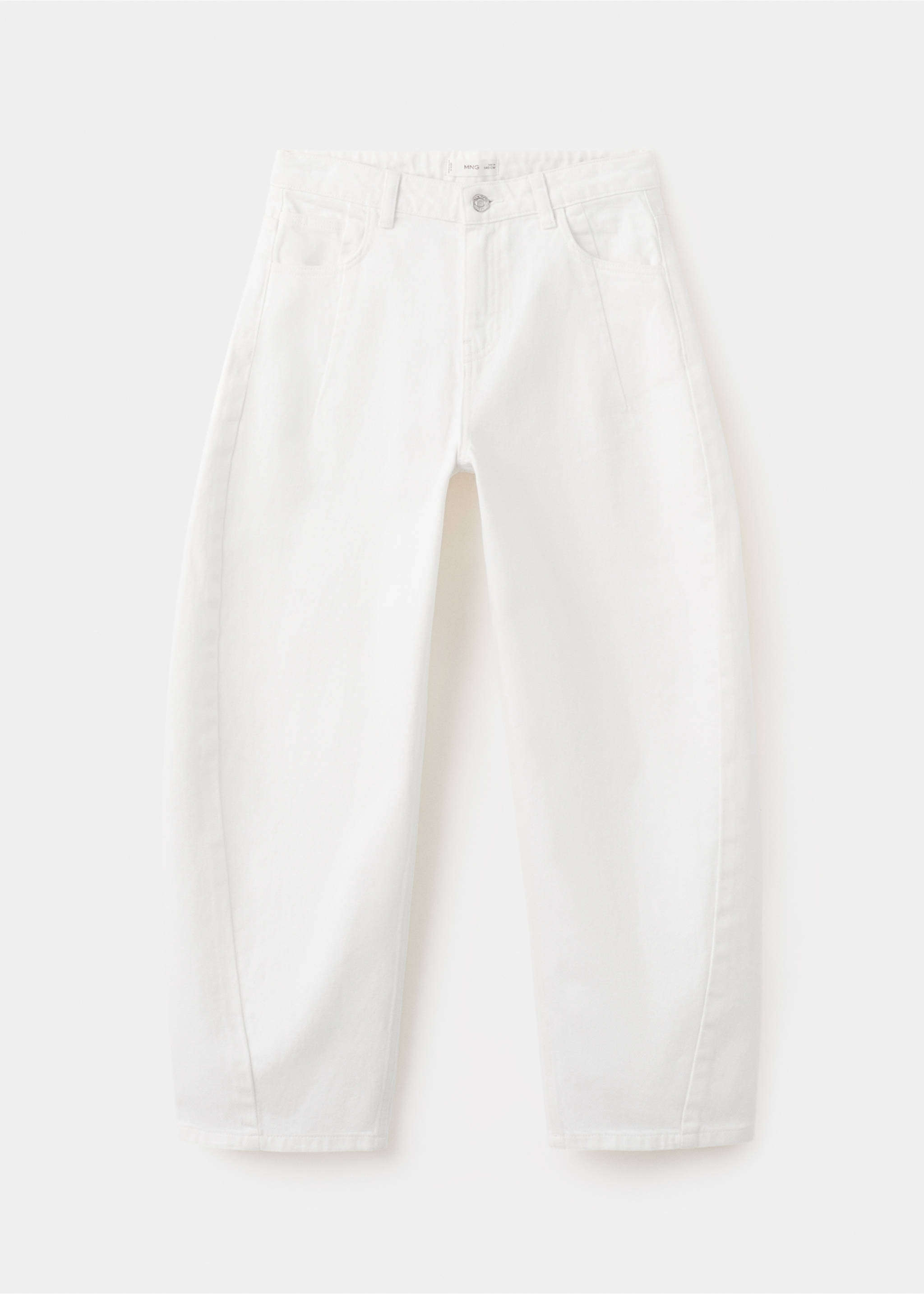 Mid-rise balloon jeans - Article without model, White. Ref: 27075153-00.
