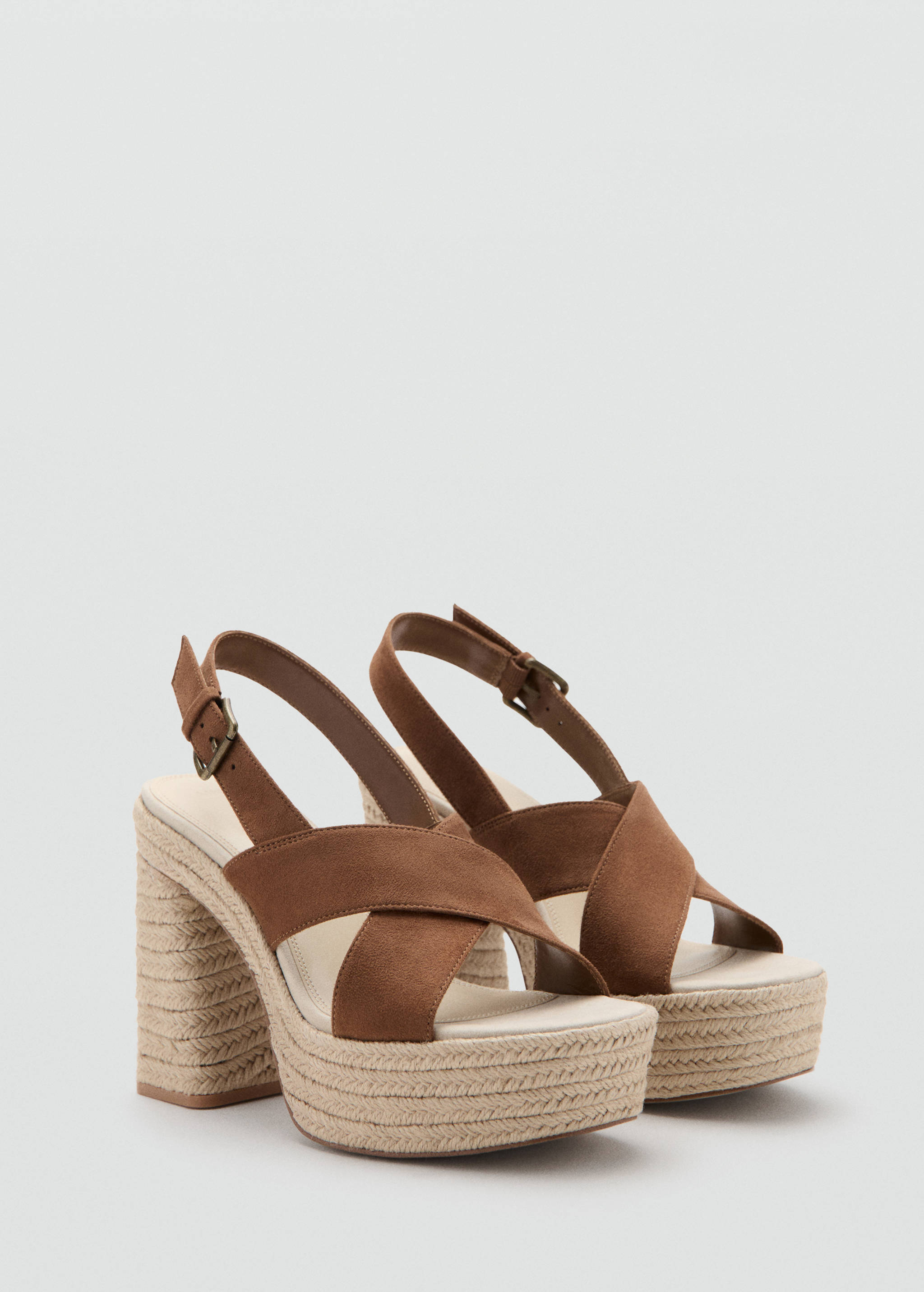 Esparto sandal with straps - Medium plane