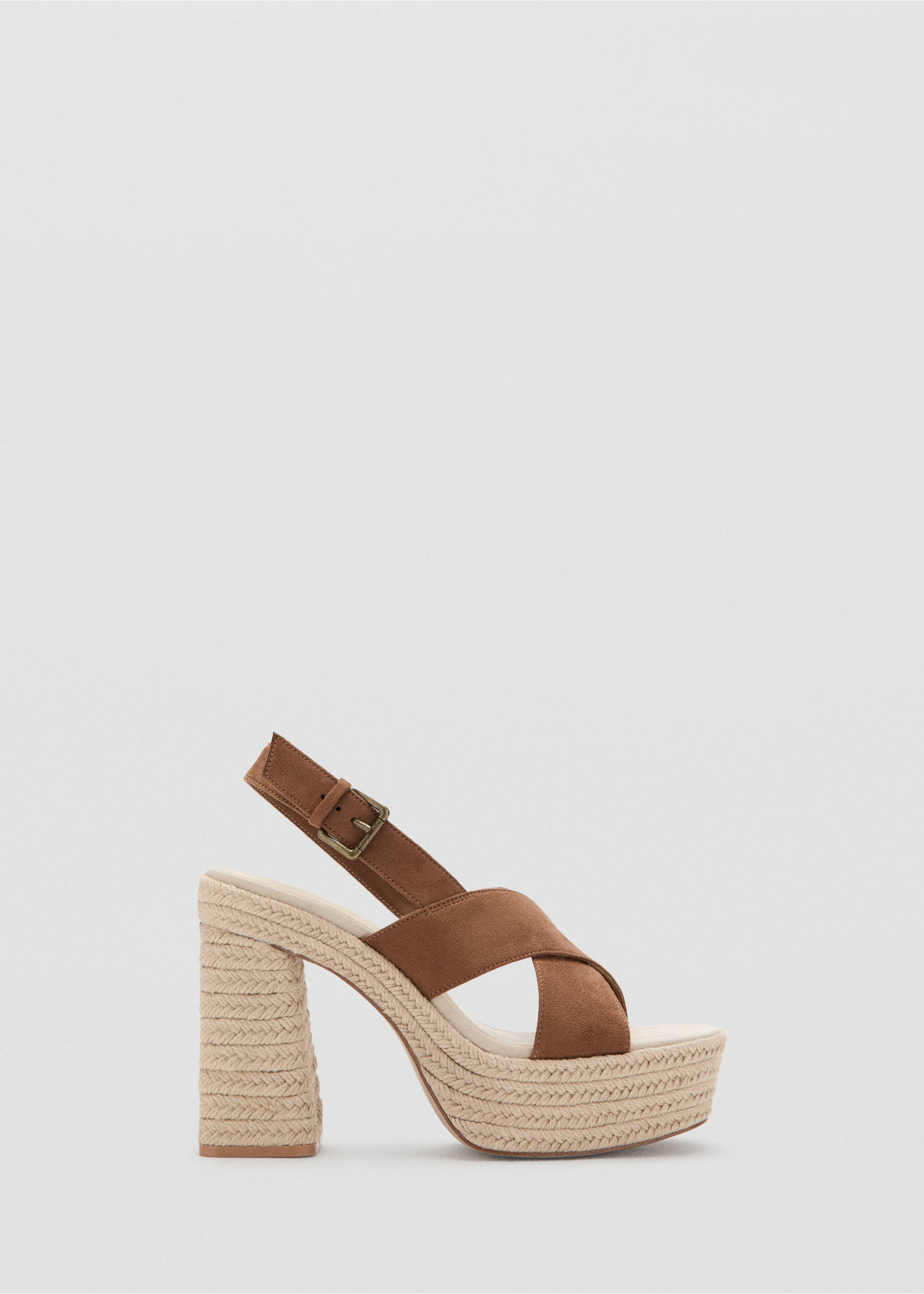 Espadrille strap sandal - Article without model, Brown. Ref: 27075154-00.
