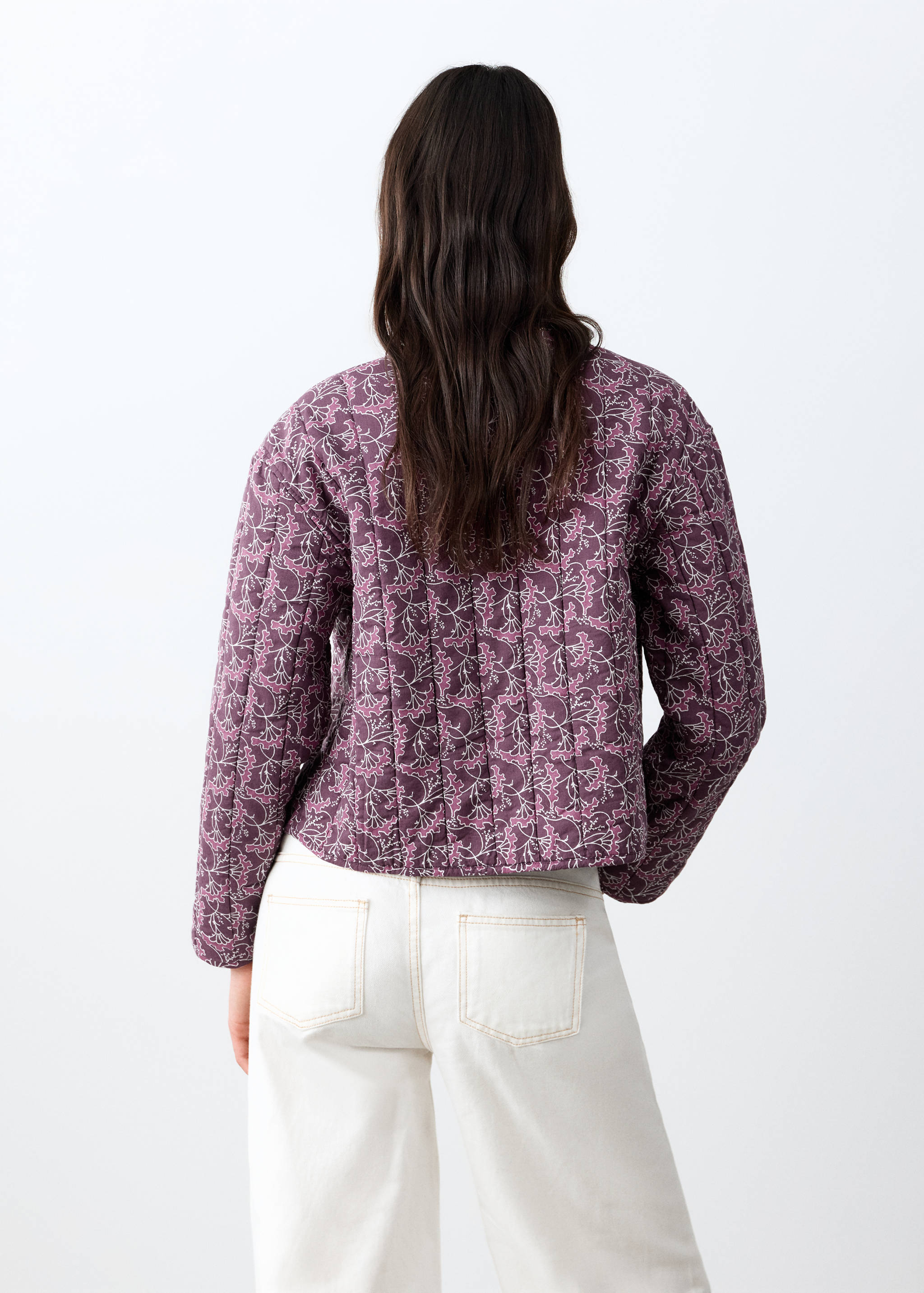 Reversible printed quilted jacket - Reverse of the article