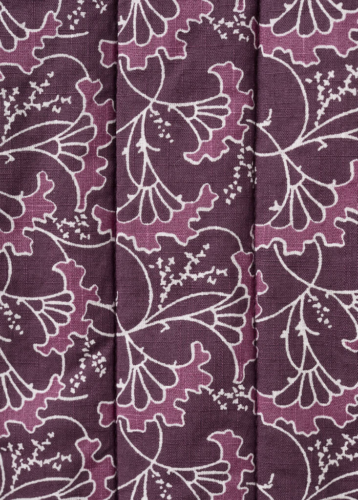 Reversible printed quilted jacket — Purple