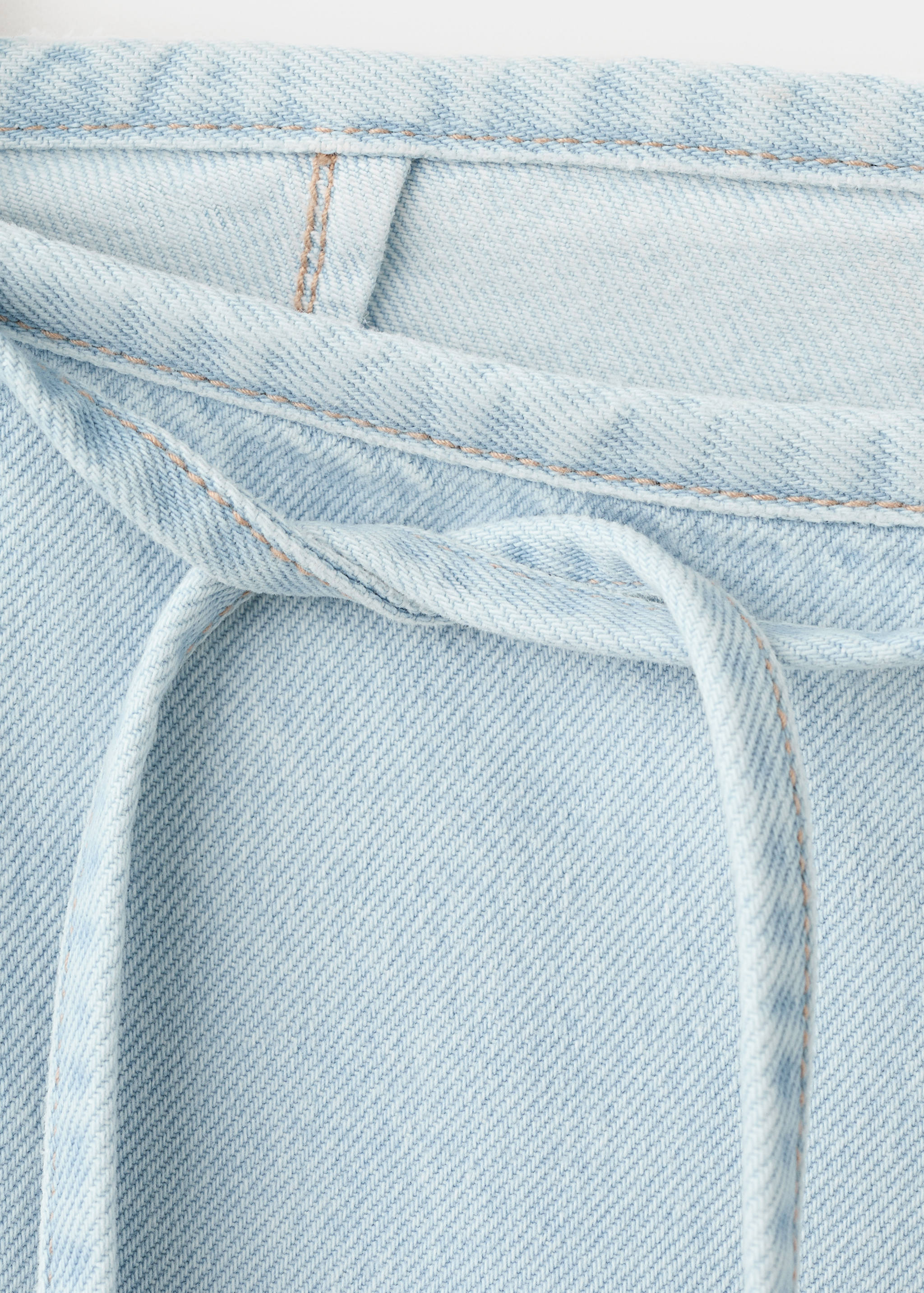 Wide leg tie-waist jeans - Details of the article 0