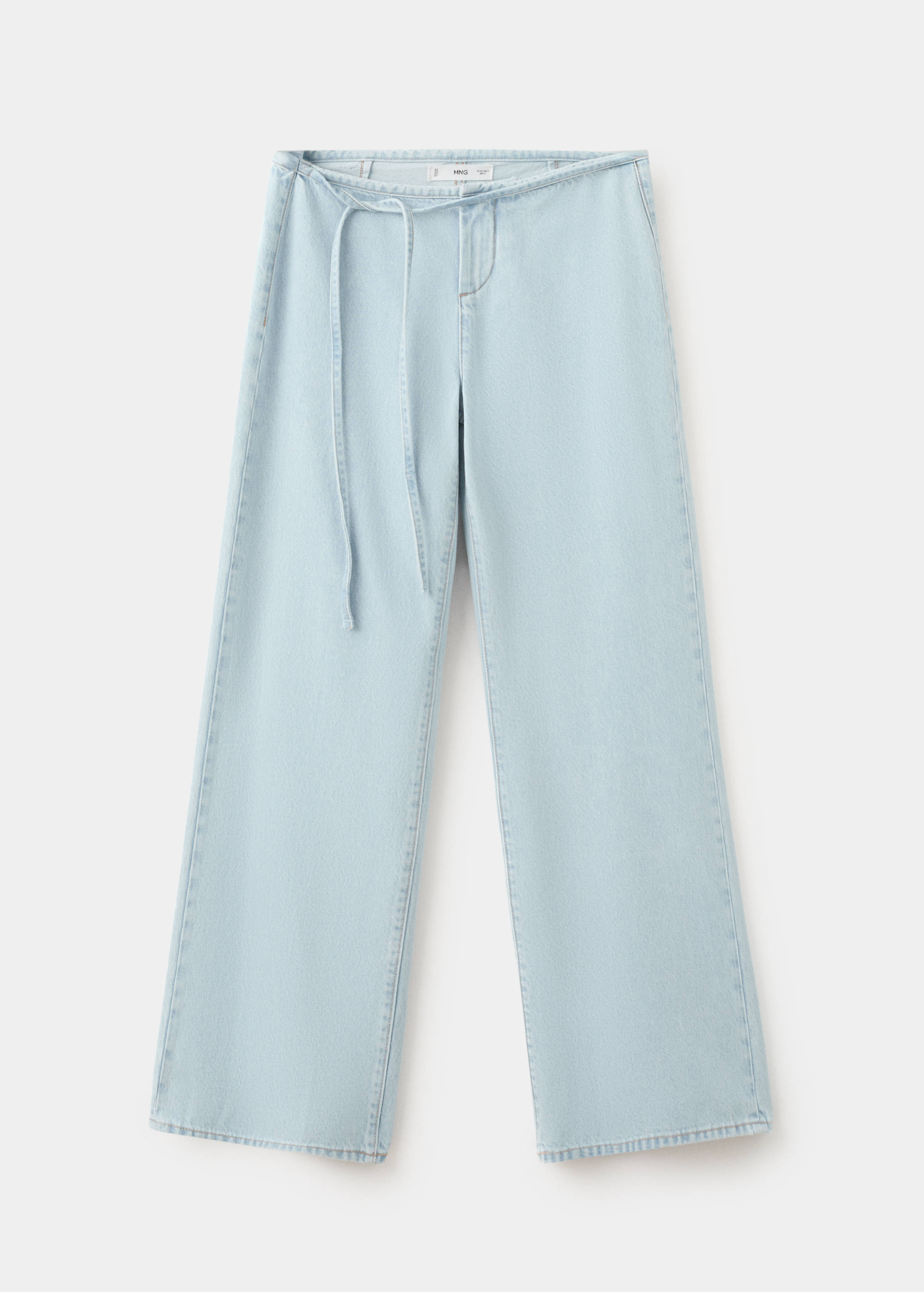 Wide-Leg-Jeans mit Schleife - Artikel ohne Model