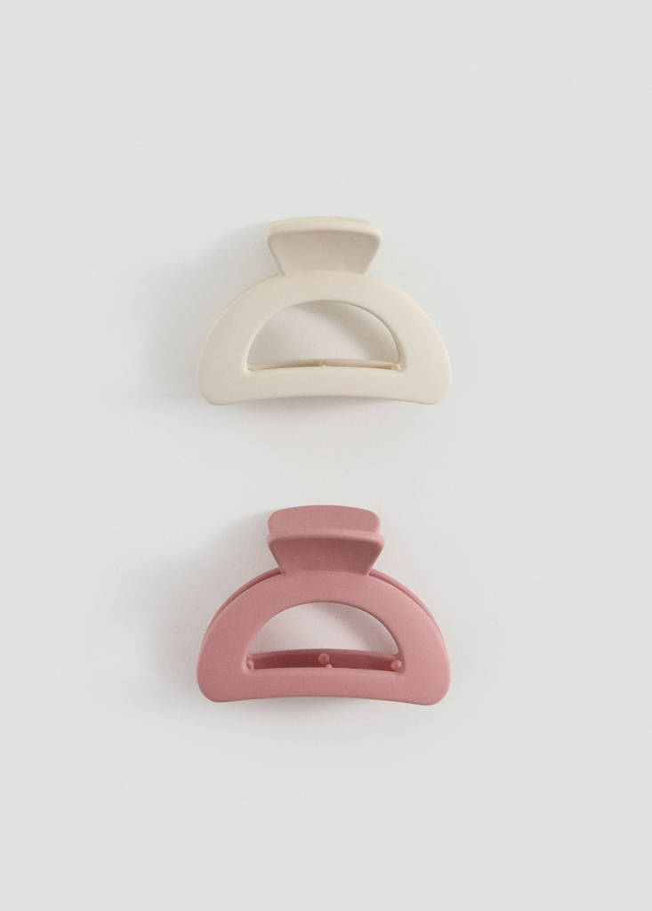 Pack of 2 hair clips — Pastel Pink