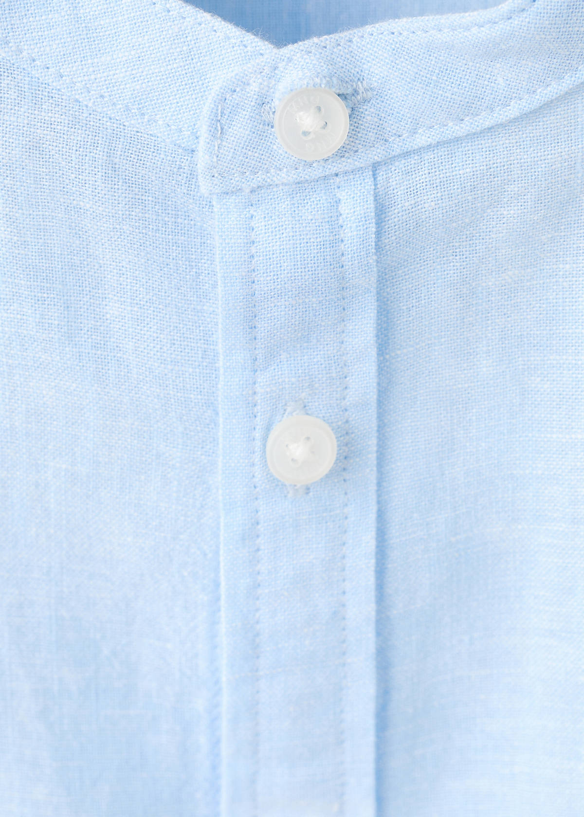 Linen-blend shirt — Sky Blue