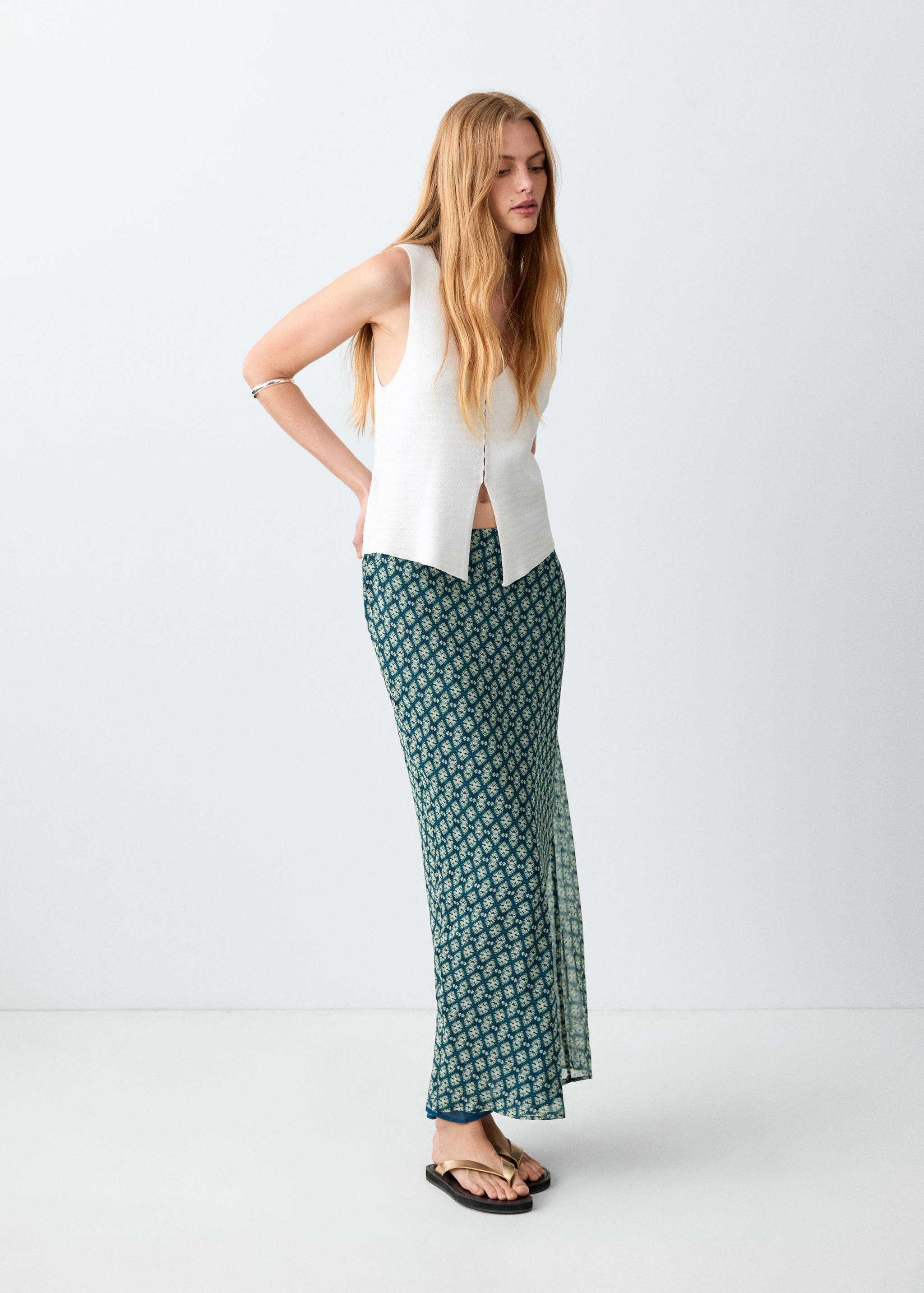 Jupe fluide imprimée - Plan général