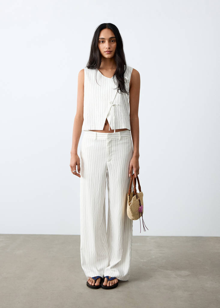 Straight striped trousers — Off White