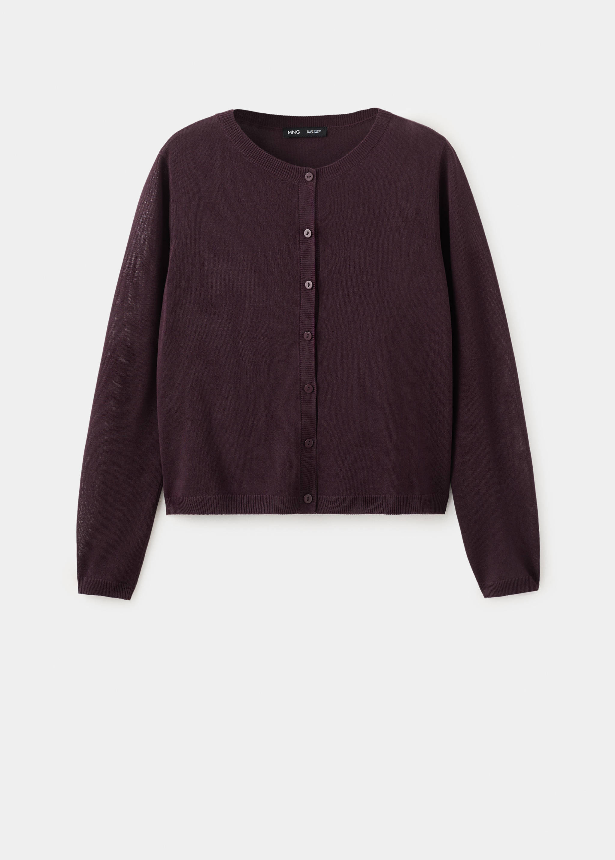 Fine-knit straight-fit cardigan - Article without model