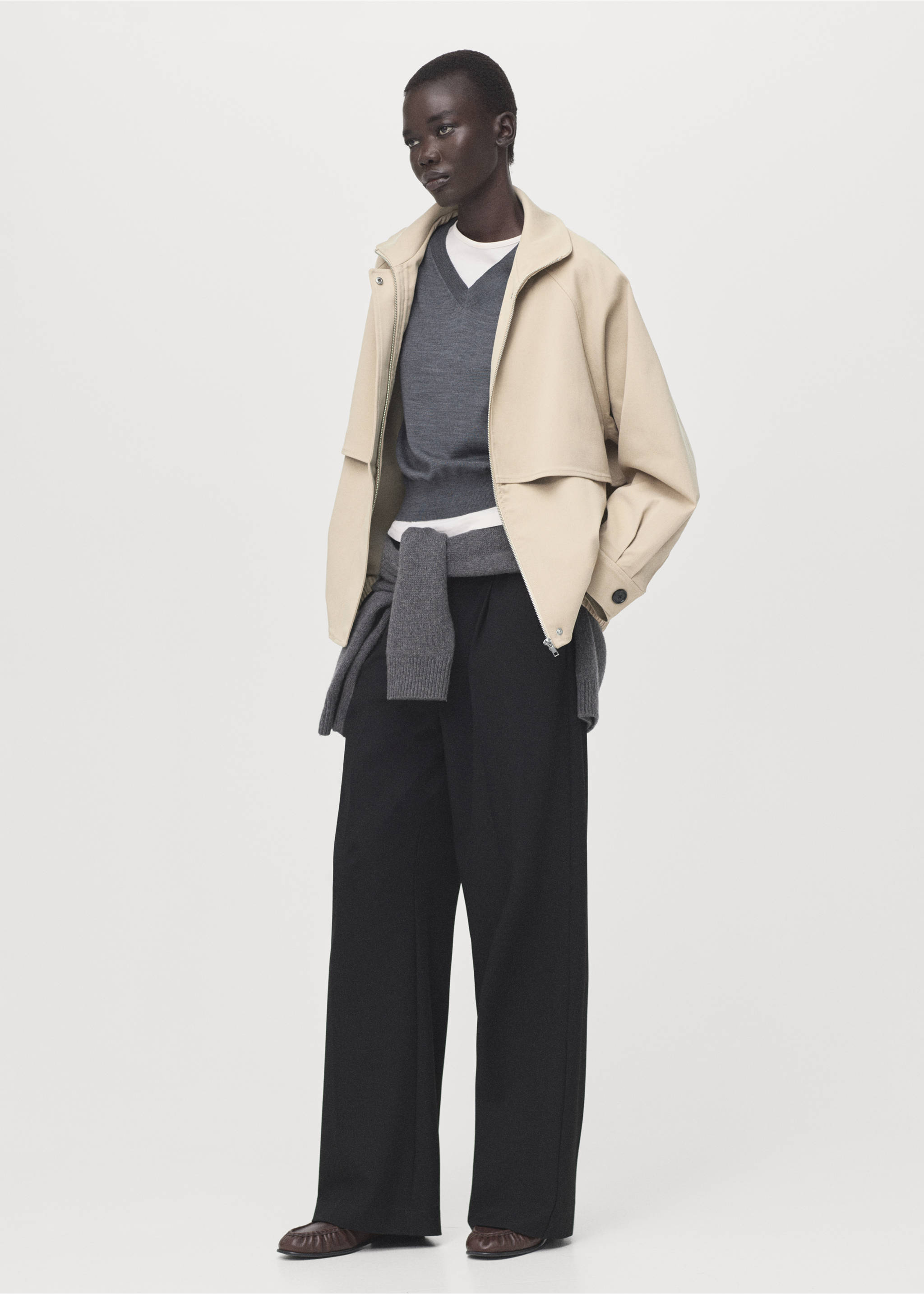 Veste en coton poches - Plan général, Gris clair/pastel. Ref: 27075820-00.