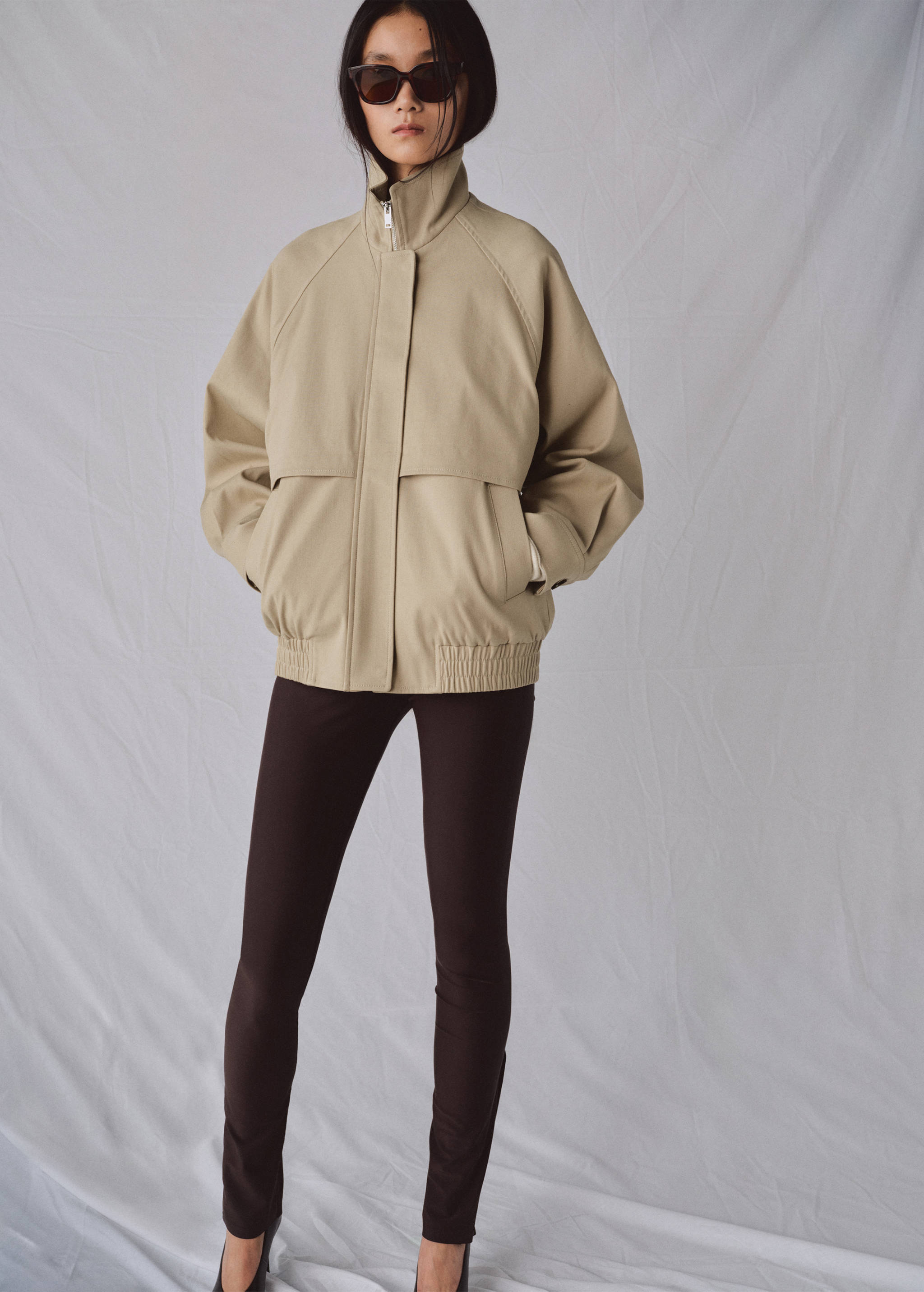 Cotton jacket with pockets - General plane
