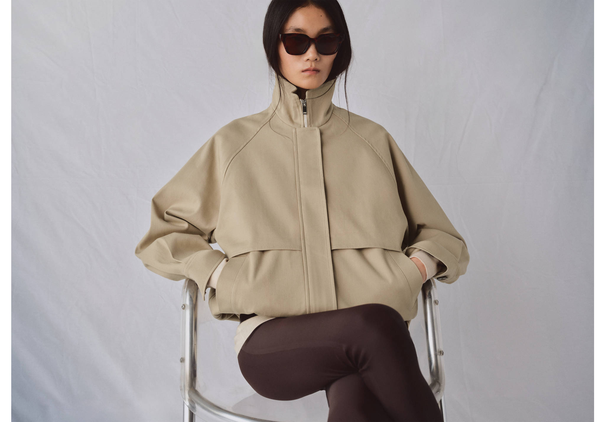 Cotton jacket with pockets - Panoramic plane