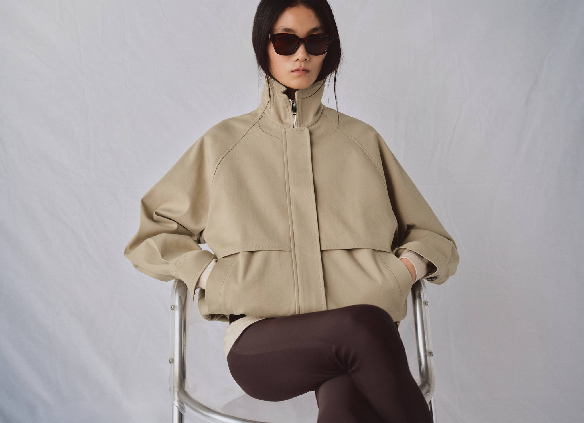 Cotton jacket with pockets - Panoramic plane