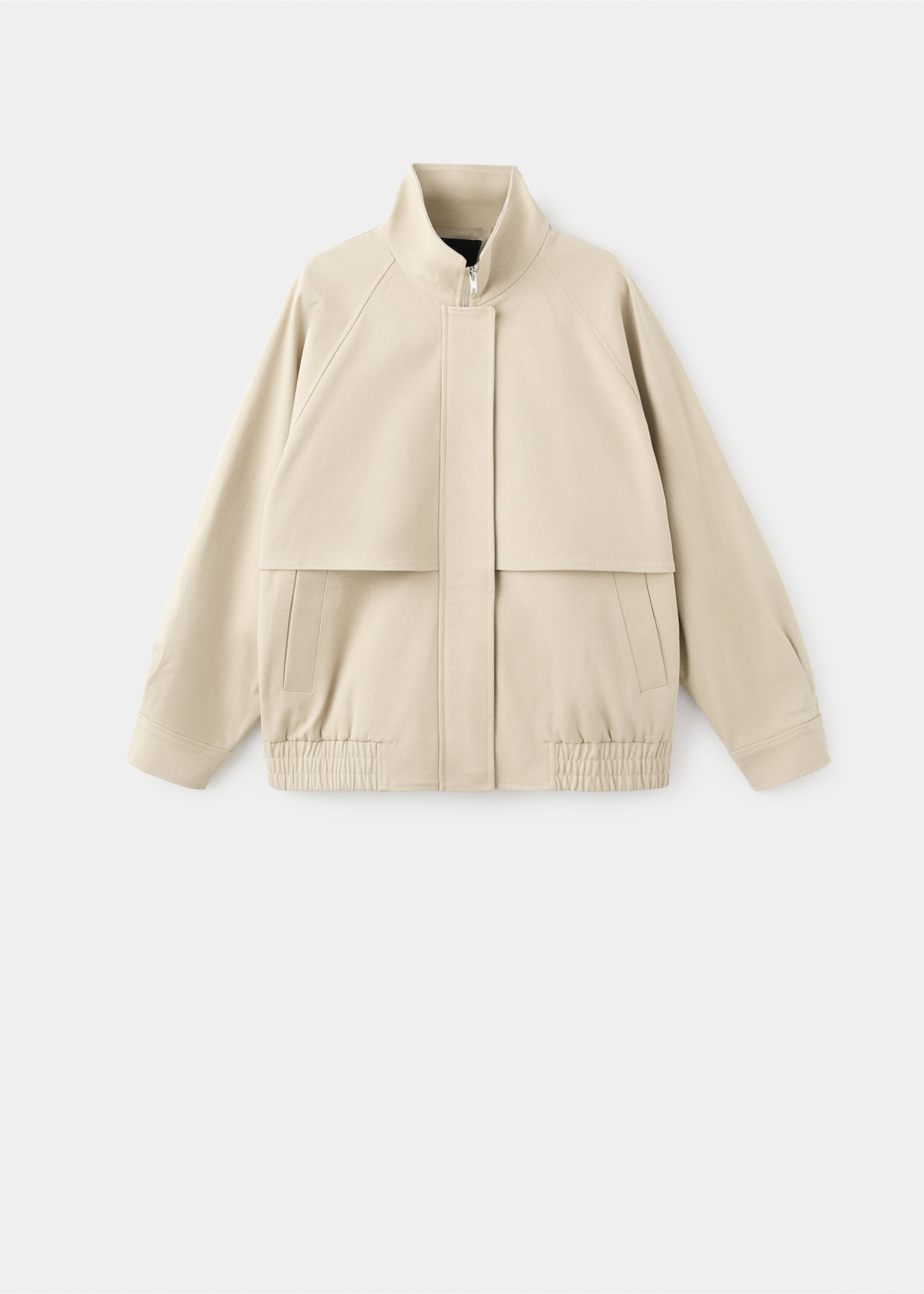 Cotton jacket with pockets - Article without model, Light/Pastel Grey. Ref: 27075820-00.