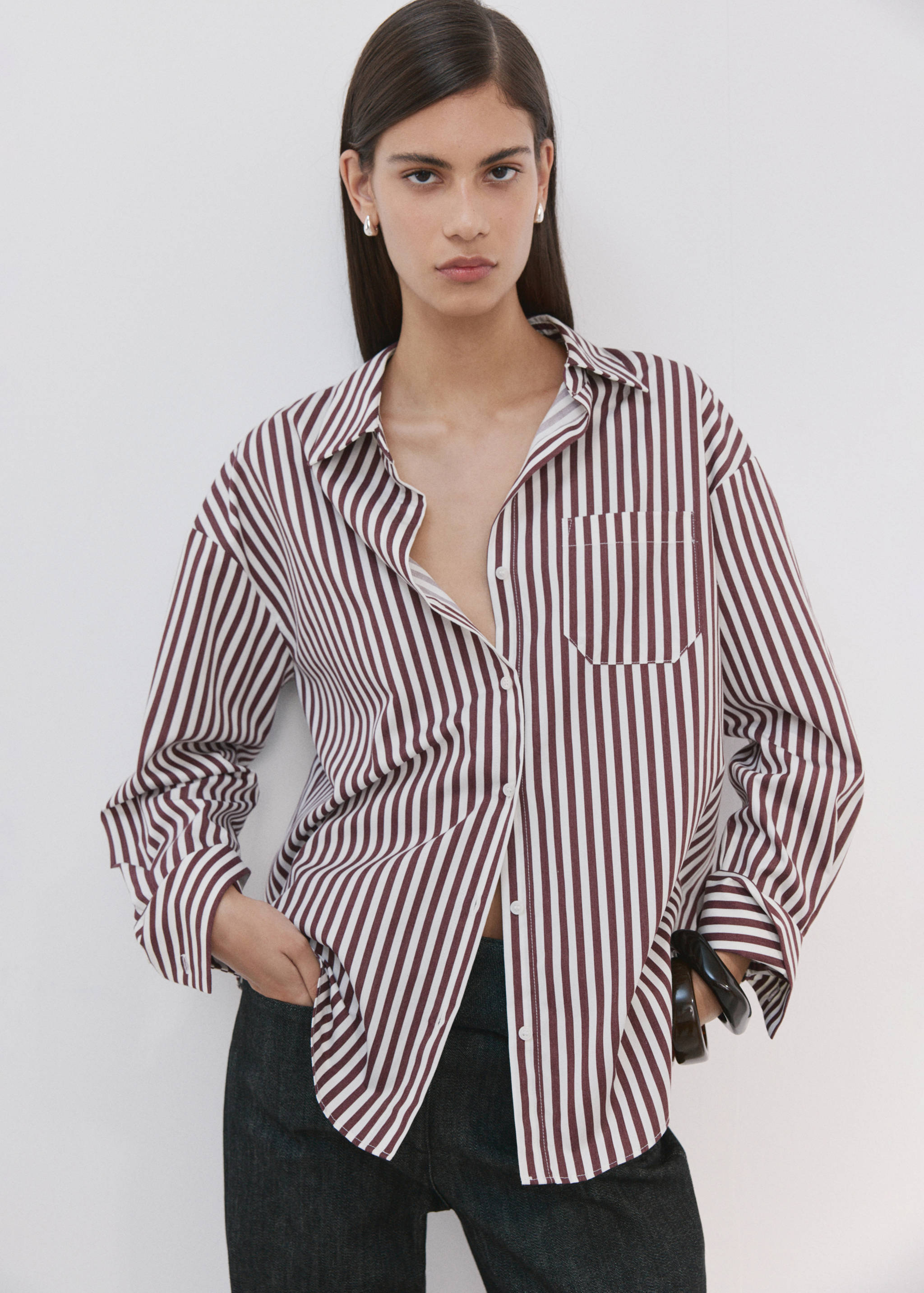 Striped cotton shirt - Medium plane