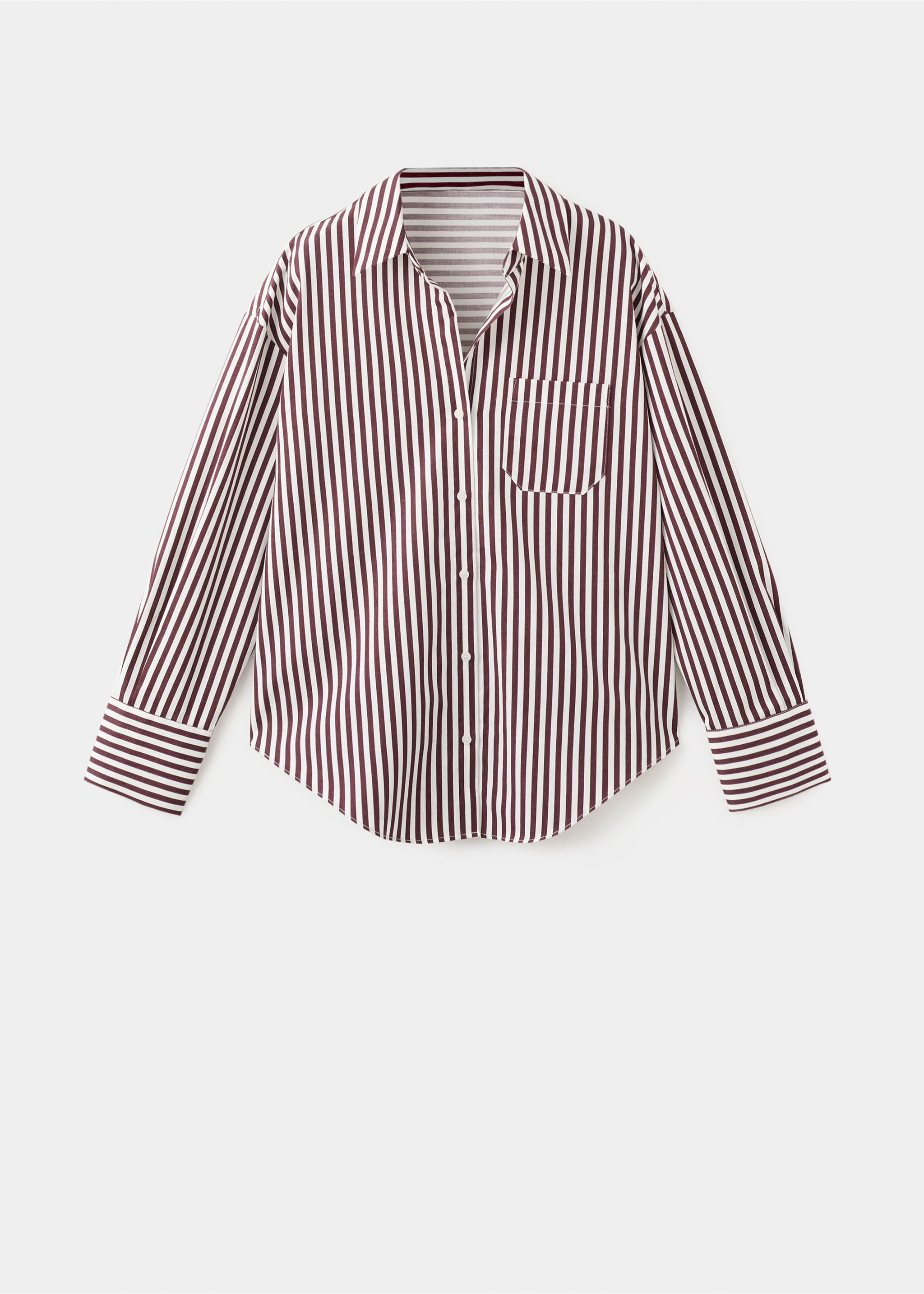Striped cotton shirt - Article without model, Ecru. Ref: 27075821-00.