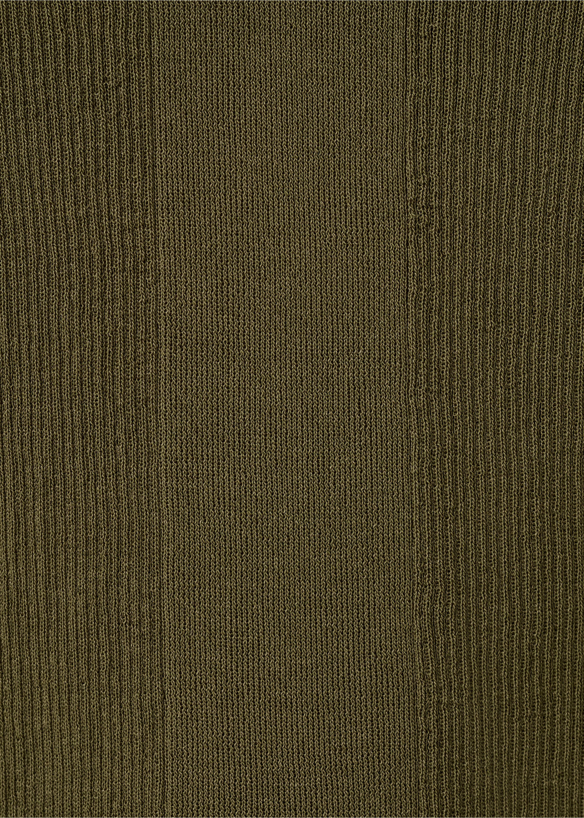 Fine knit top with combined collar - Details of the article 8, Khaki. Ref: 27075823-00.