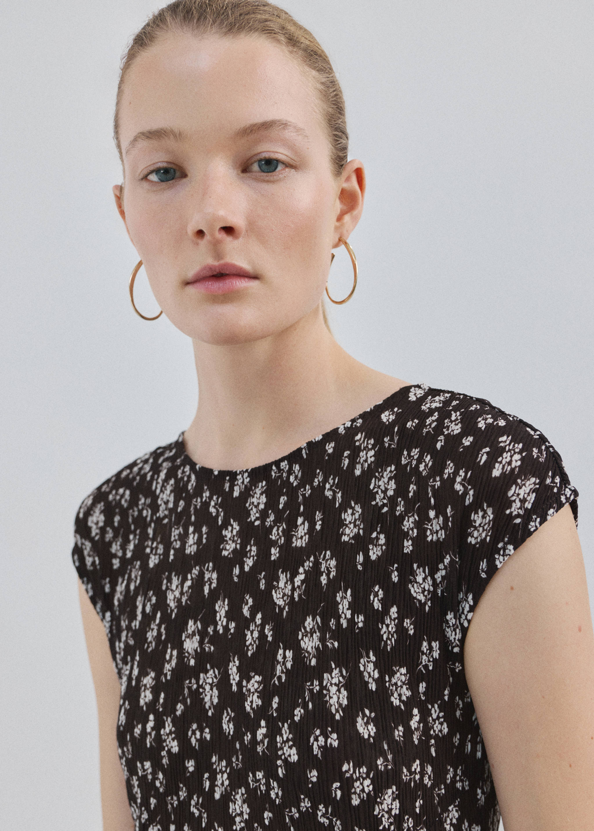 Floral-print midi-dress - Details of the article 1